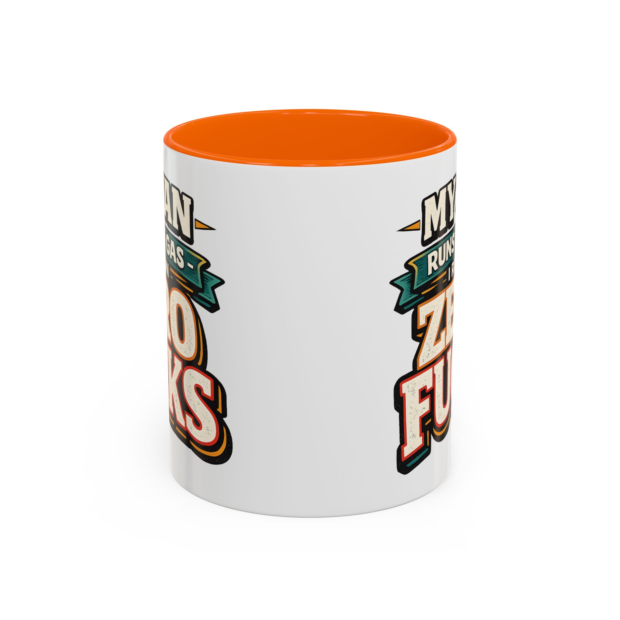 Accent Coffee Mug (11, 15oz) — "My Van Runs On Gas" Design F**K-Line