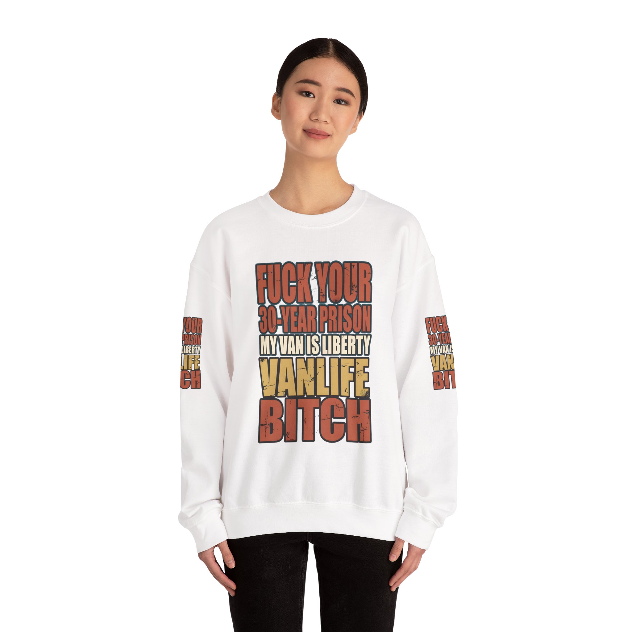 Unisex Heavy Blend™ Crewneck Sweatshirt — "Fuck Your 30 Year" Design F**K-Line