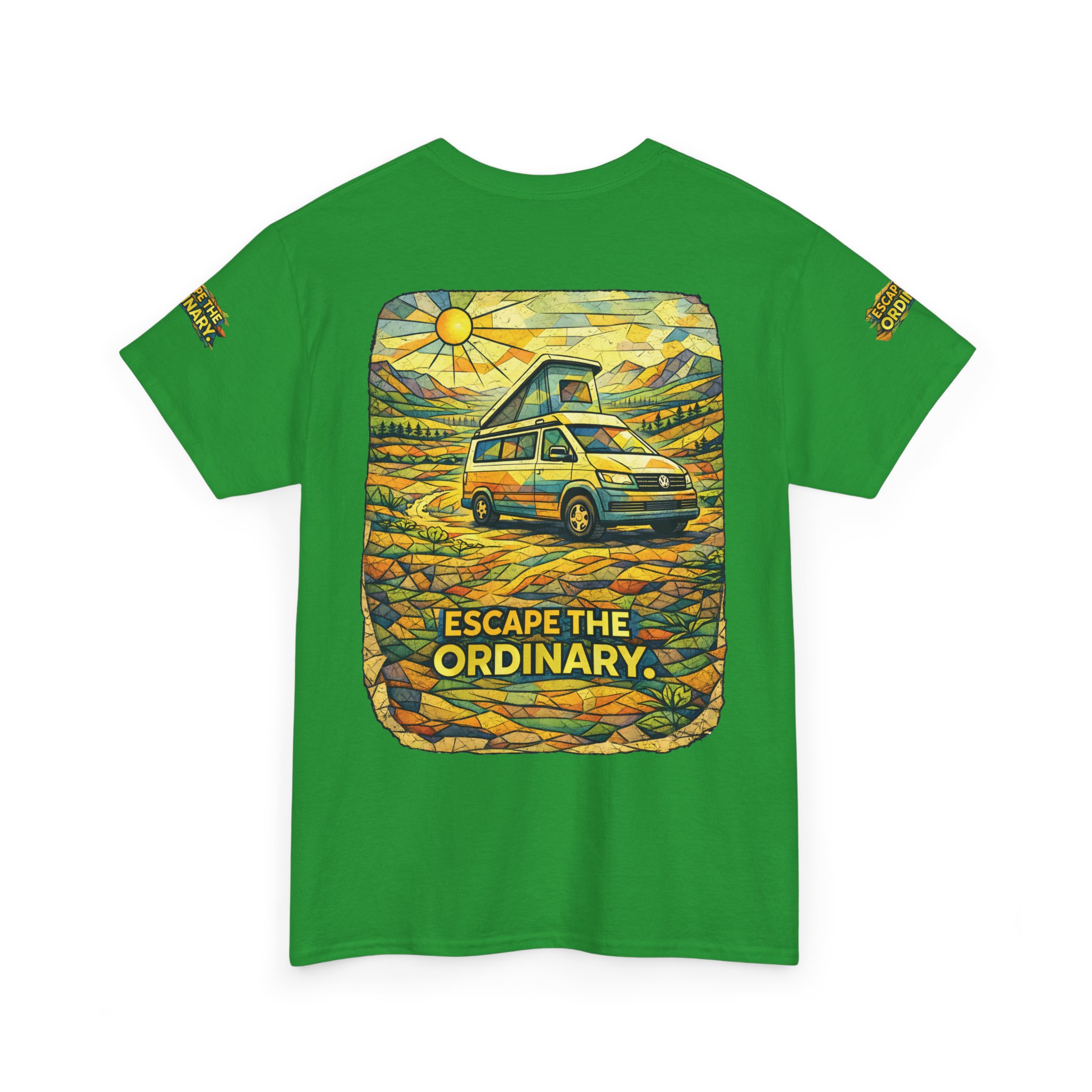 6732727298788998847_2048.jpeg Unisex Heavy Cotton Tee — "Escape The Ordinary" Design Cubic-Line
