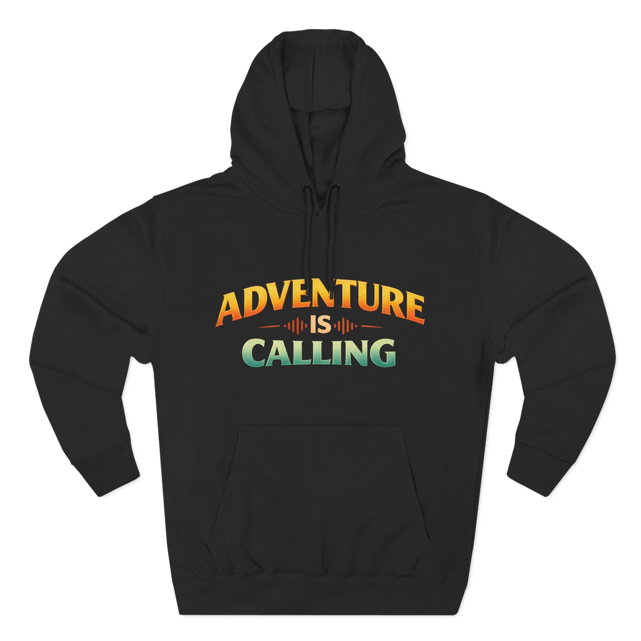 Three-Panel Fleece Hoodie - "Adventure Is Calling" Design Scenic-Line