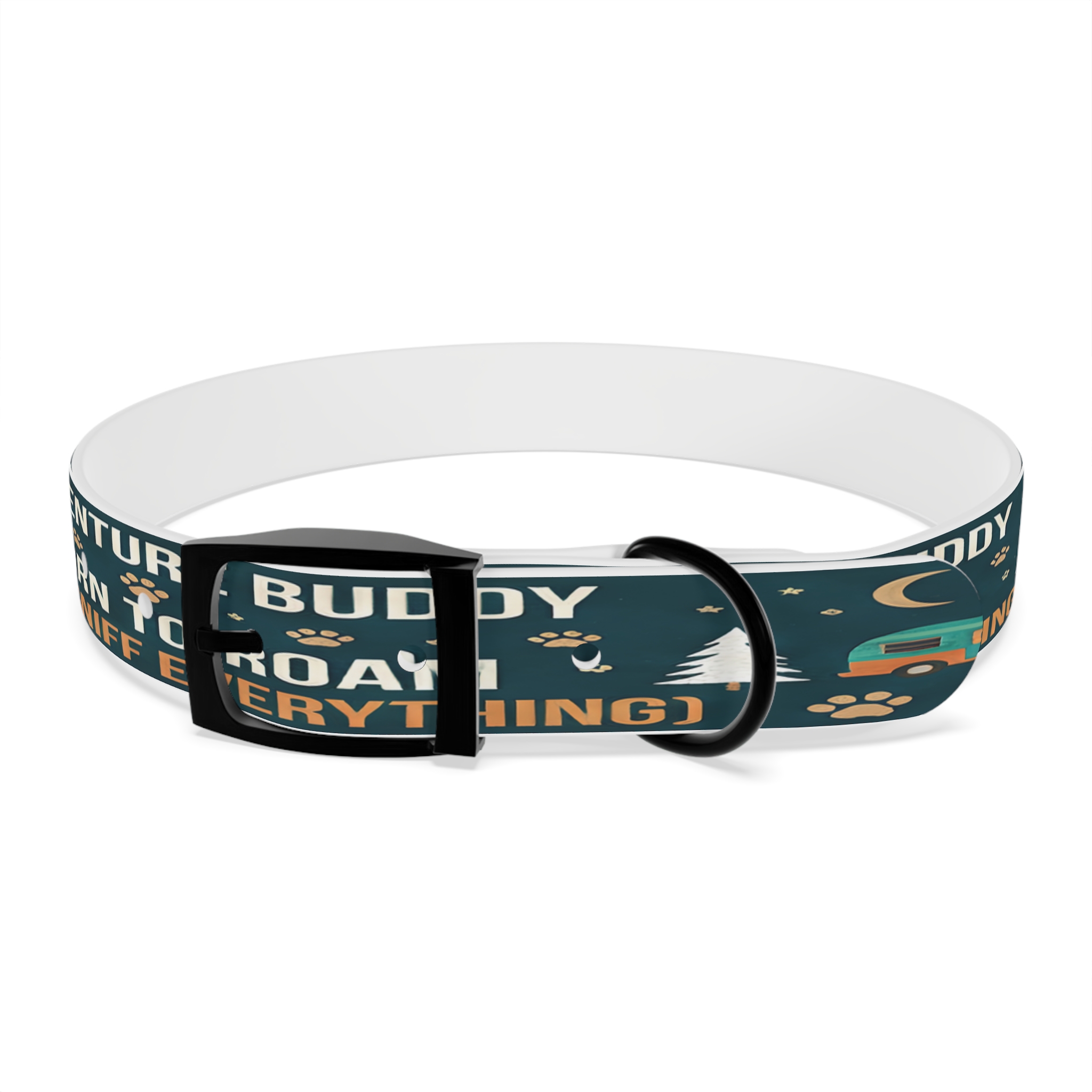 6752876938562630178_4096.jpeg Dog Collar — 'Born to Roam (and Sniff Everything)' Outdoor Pet Collar