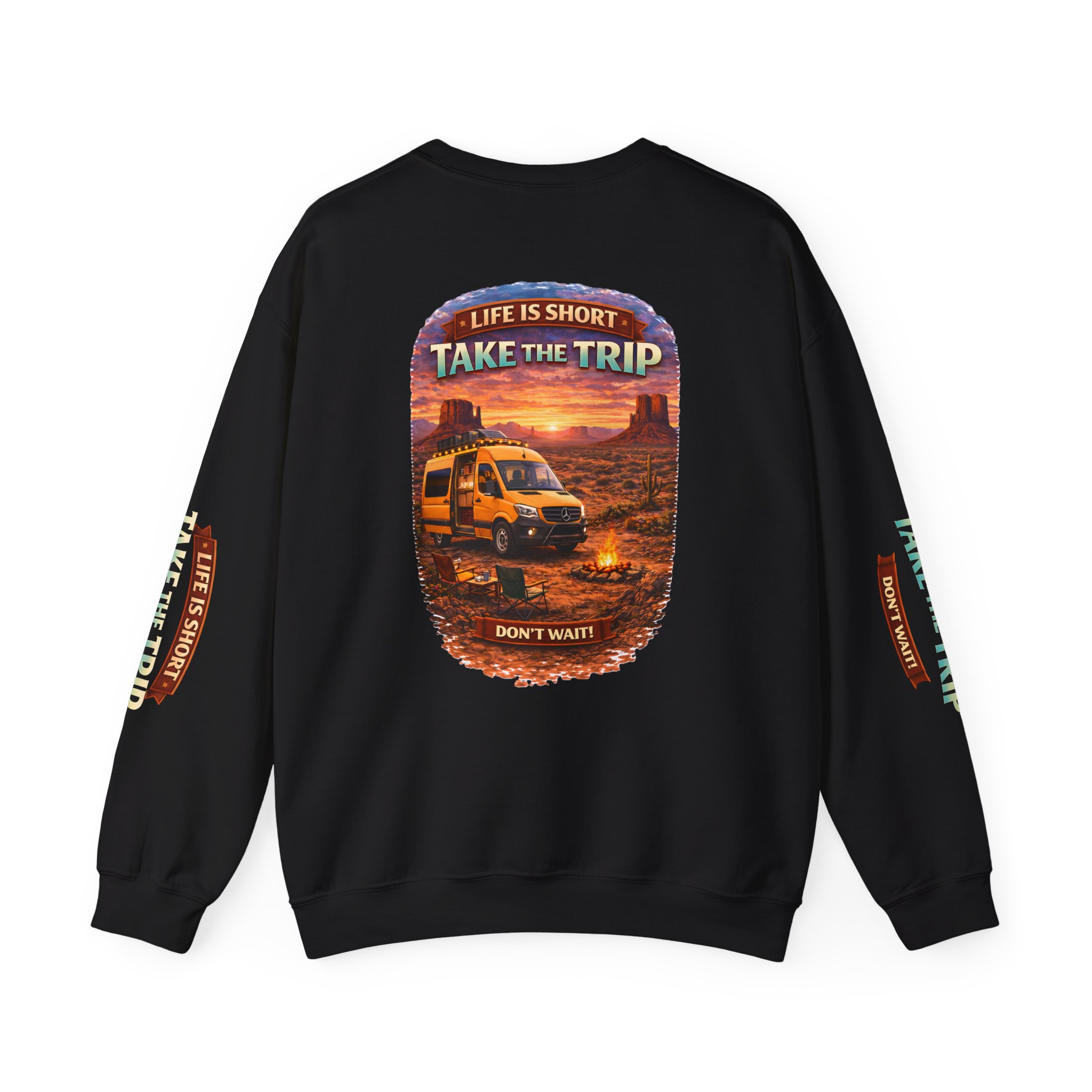 6753459661703620506_2048.jpeg Unisex Heavy Blend™ Crewneck Sweatshirt — "Life Is To Short-Take The Trip" Design Scenic-Line