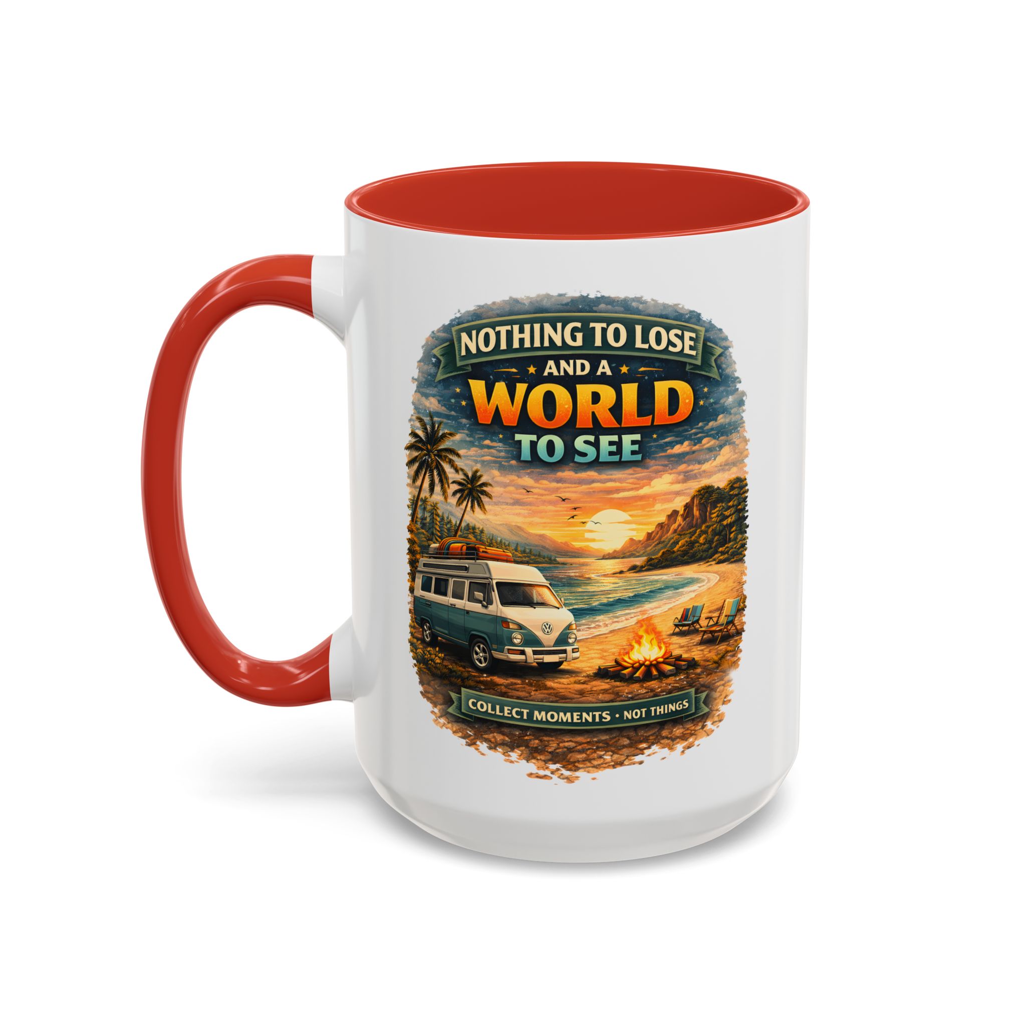 Accent Coffee Mug (11, 15oz) — "Nothing To Lose" Design Scenic-Line