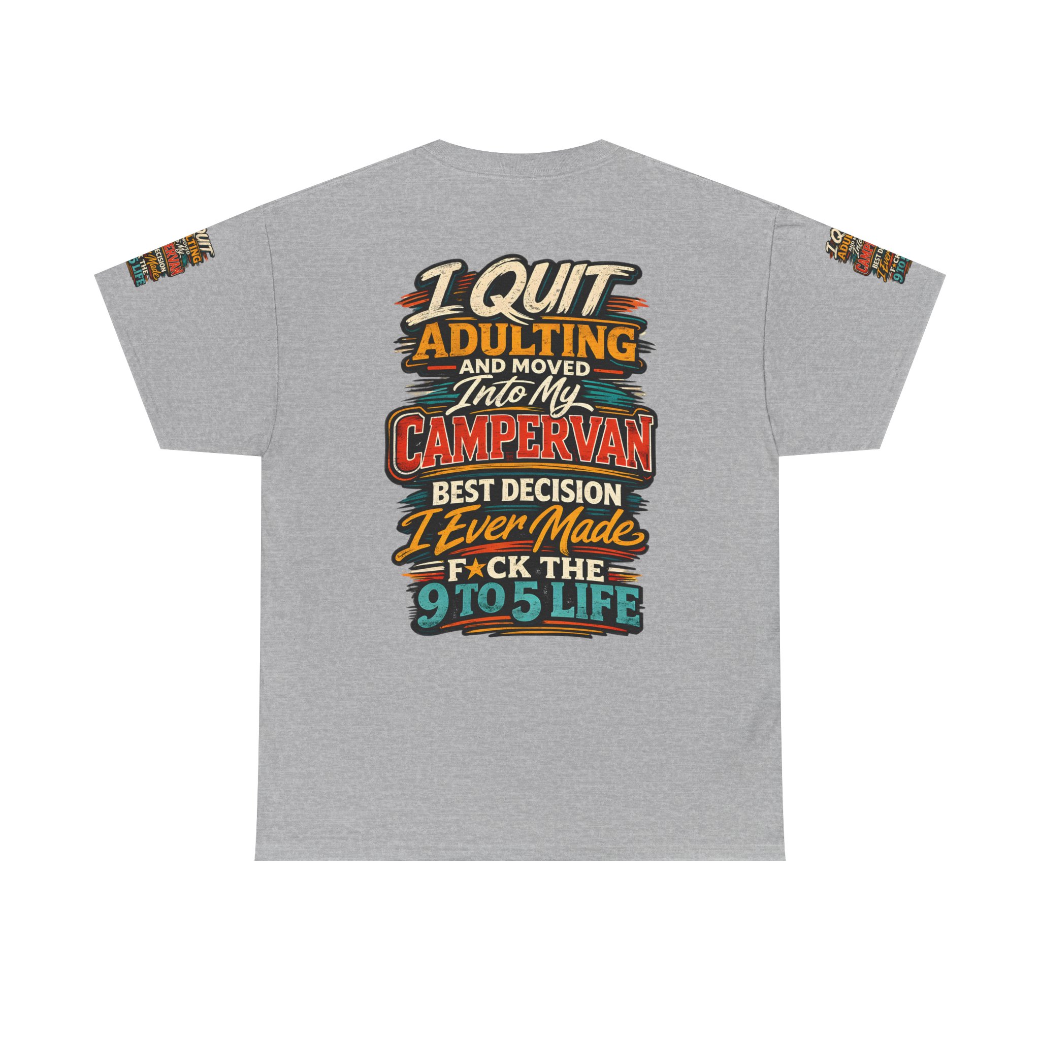 Unisex Heavy Cotton Tee — "I Quit Adulting" Design F**K-Line