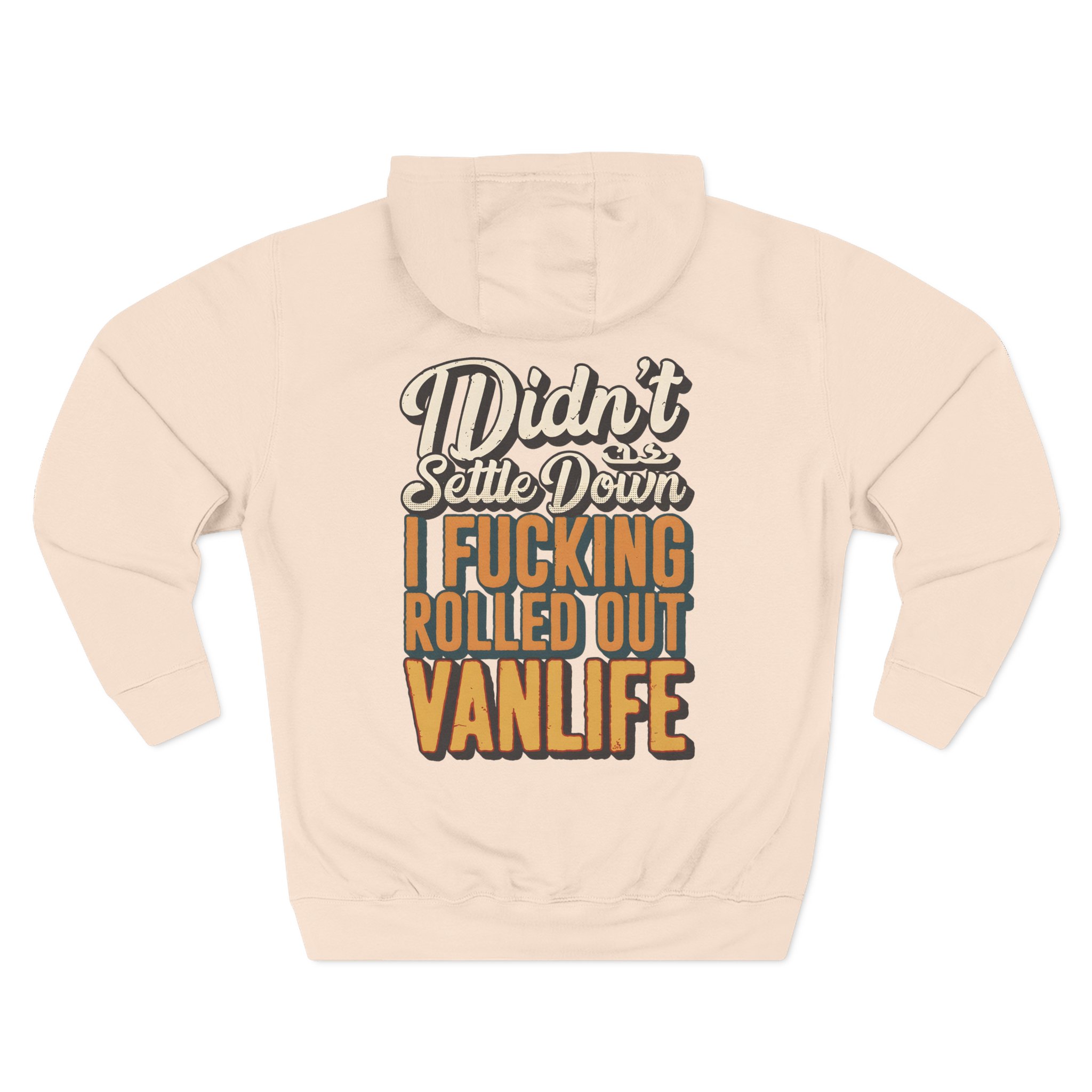 Three-Panel Fleece Hoodie - "Dind´t Settle Down" Design F**K-Line