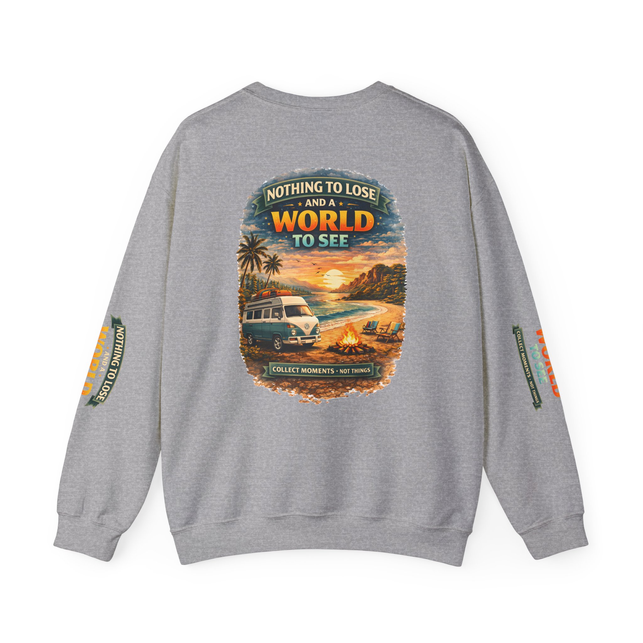 Unisex Heavy Blend™ Crewneck Sweatshirt — "Nothing To Lose" Design Scenic-Line