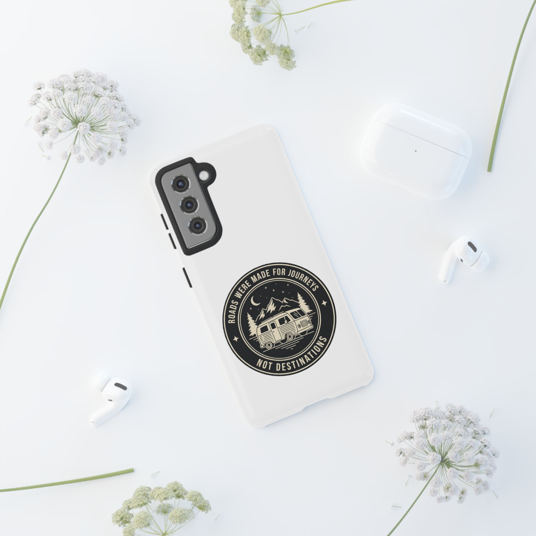 Phone Case — "ROAD WHERE MADE FOR JOURNEYS-NOT DESTINATIONS" Camper Van Design