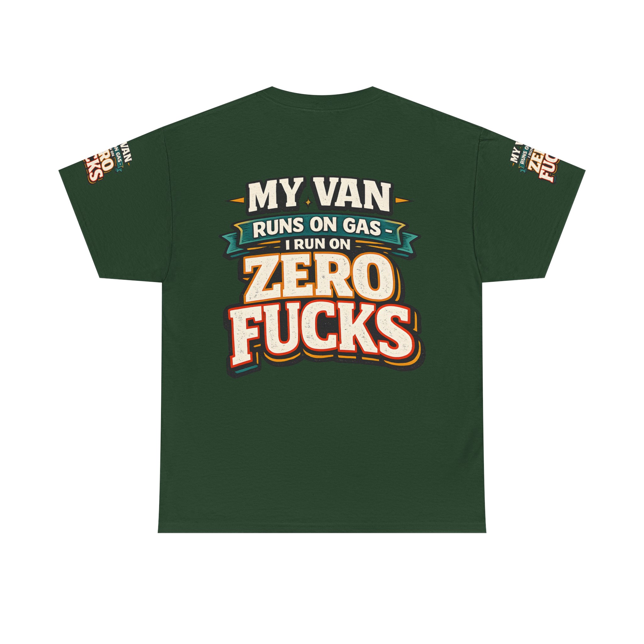 Unisex Heavy Cotton Tee — "My Van Runs On Gas" Design F**K-Line