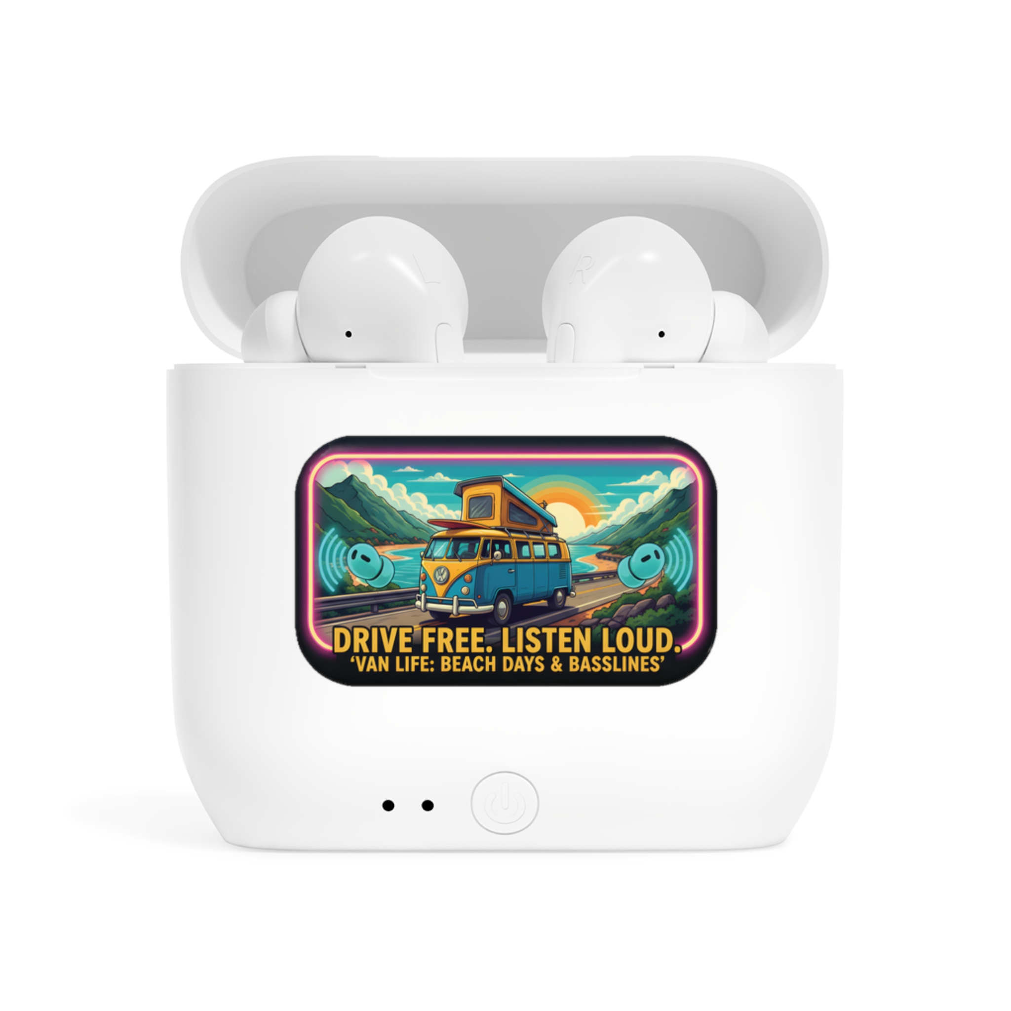 Essos Wireless Earbuds — "Drive Free, Listen Loud" Van Life Beach Vibes