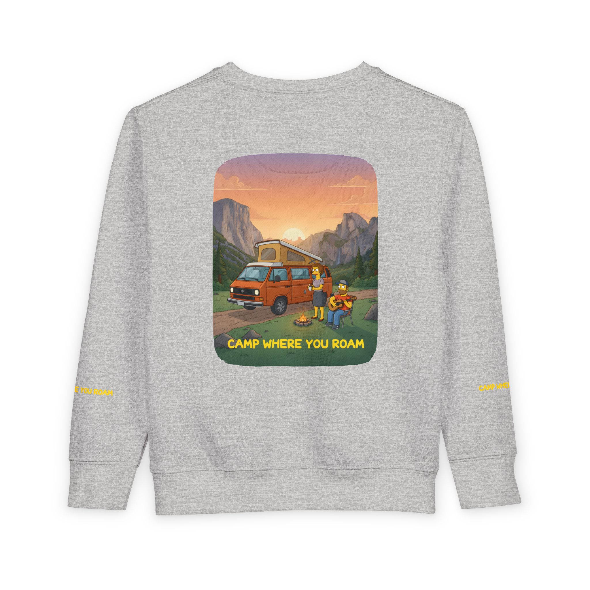 6818545428302880591_2048-1.jpeg Toddler Sweatshirt - "Camp Where You Roam" (Design Sitcom-Line)