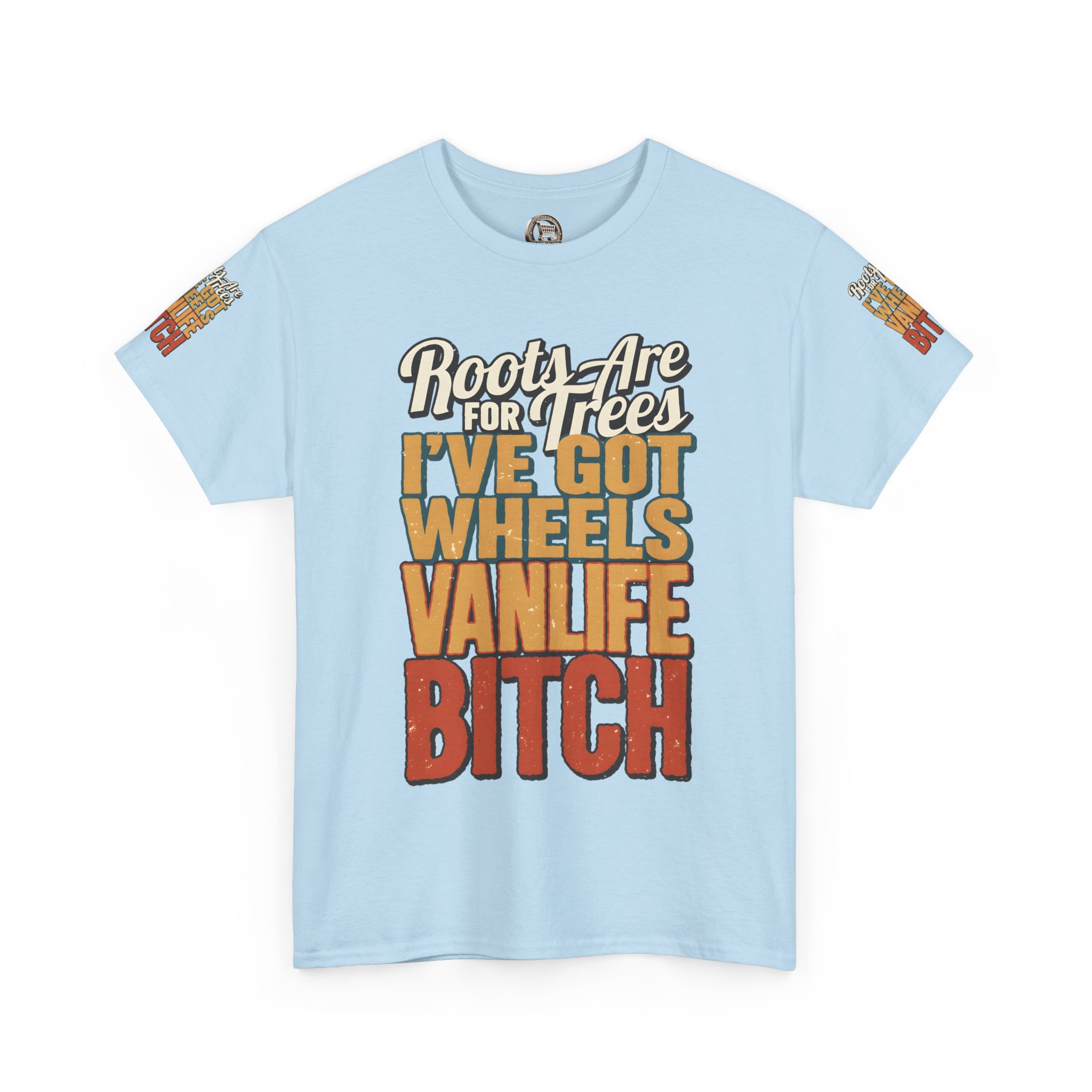 Unisex Heavy Cotton Tee — "Roots Are For Trees" Design F**K-Line