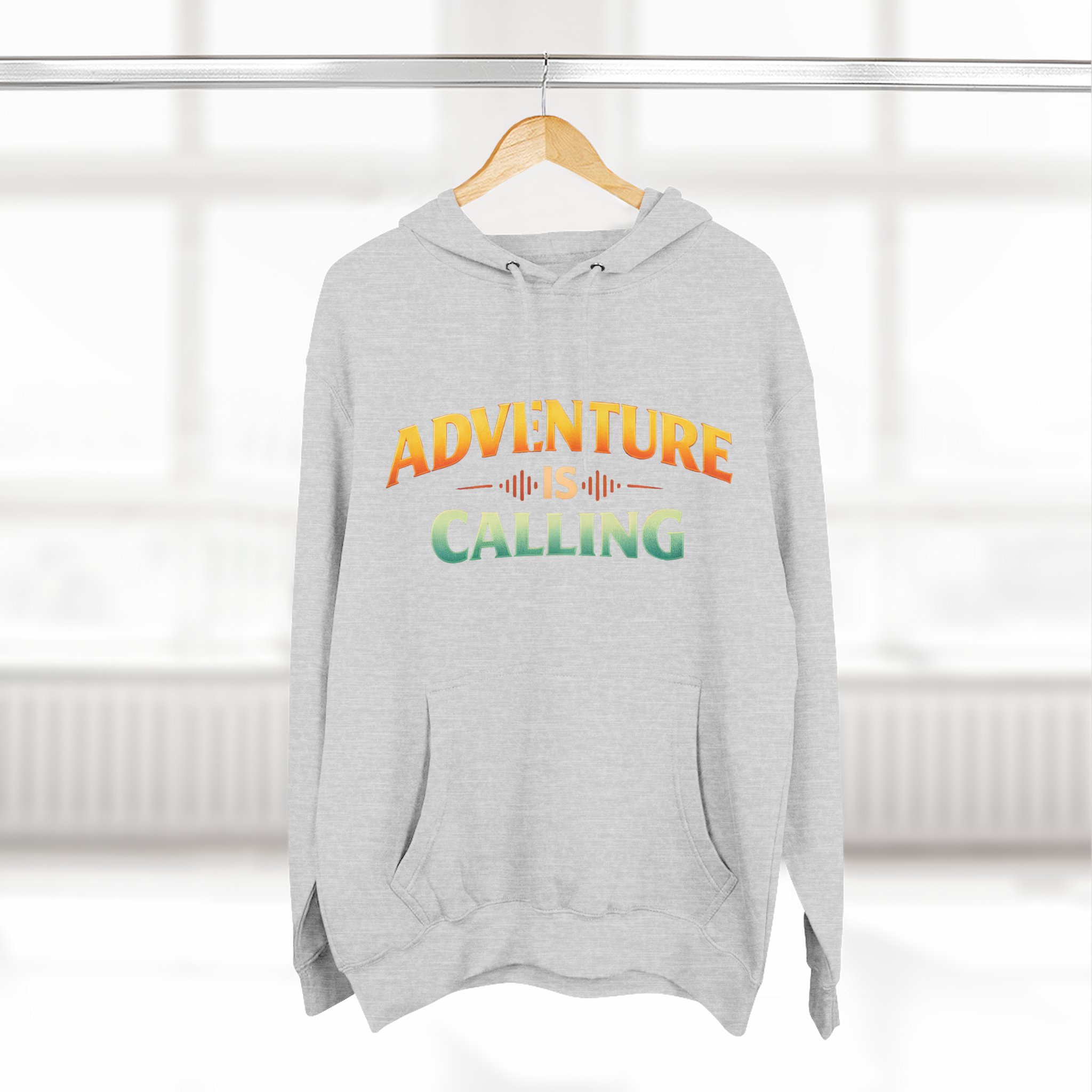Three-Panel Fleece Hoodie - "Adventure Is Calling" Design Scenic-Line