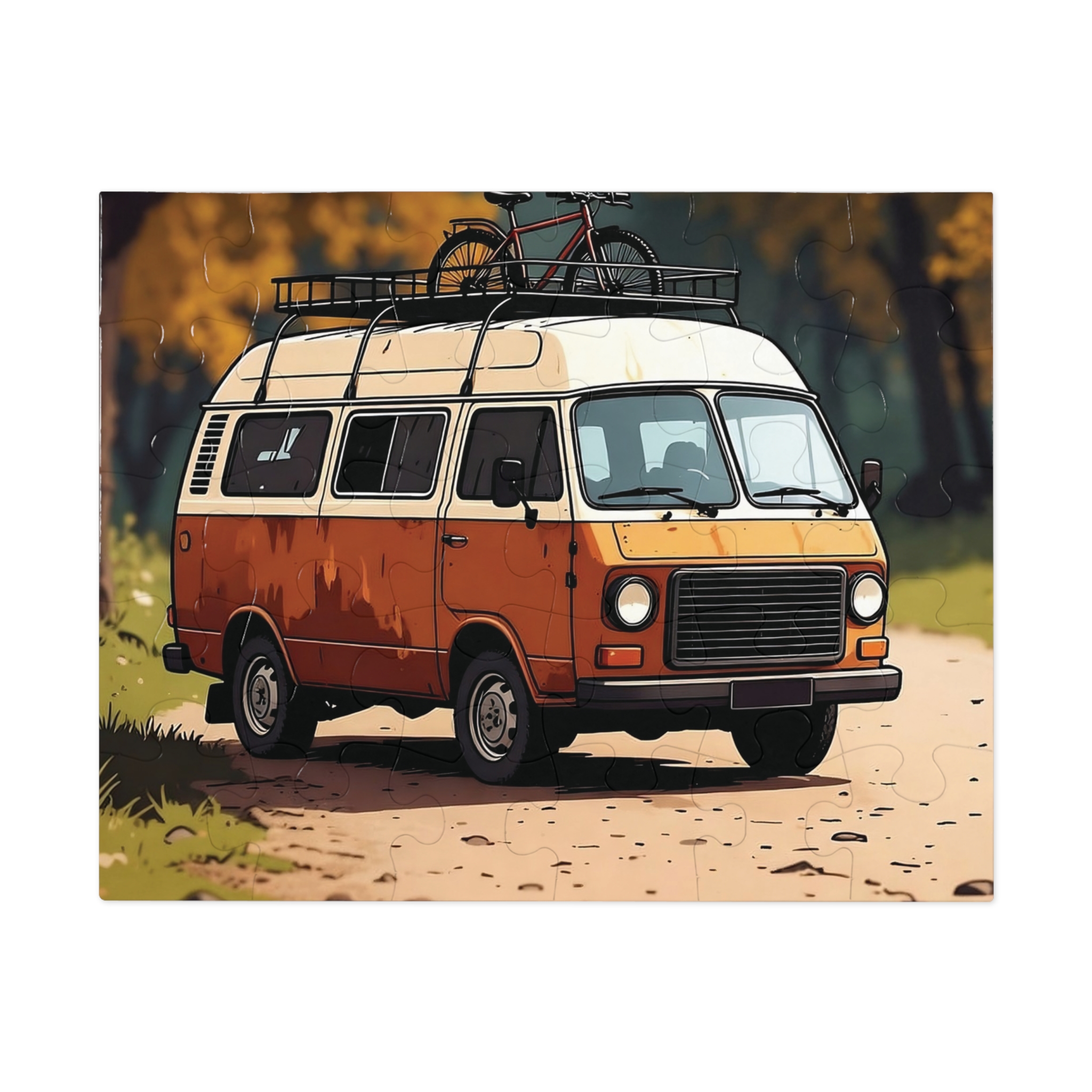 Jigsaw Puzzle with Tin — Scenic Road Trip Puzzle