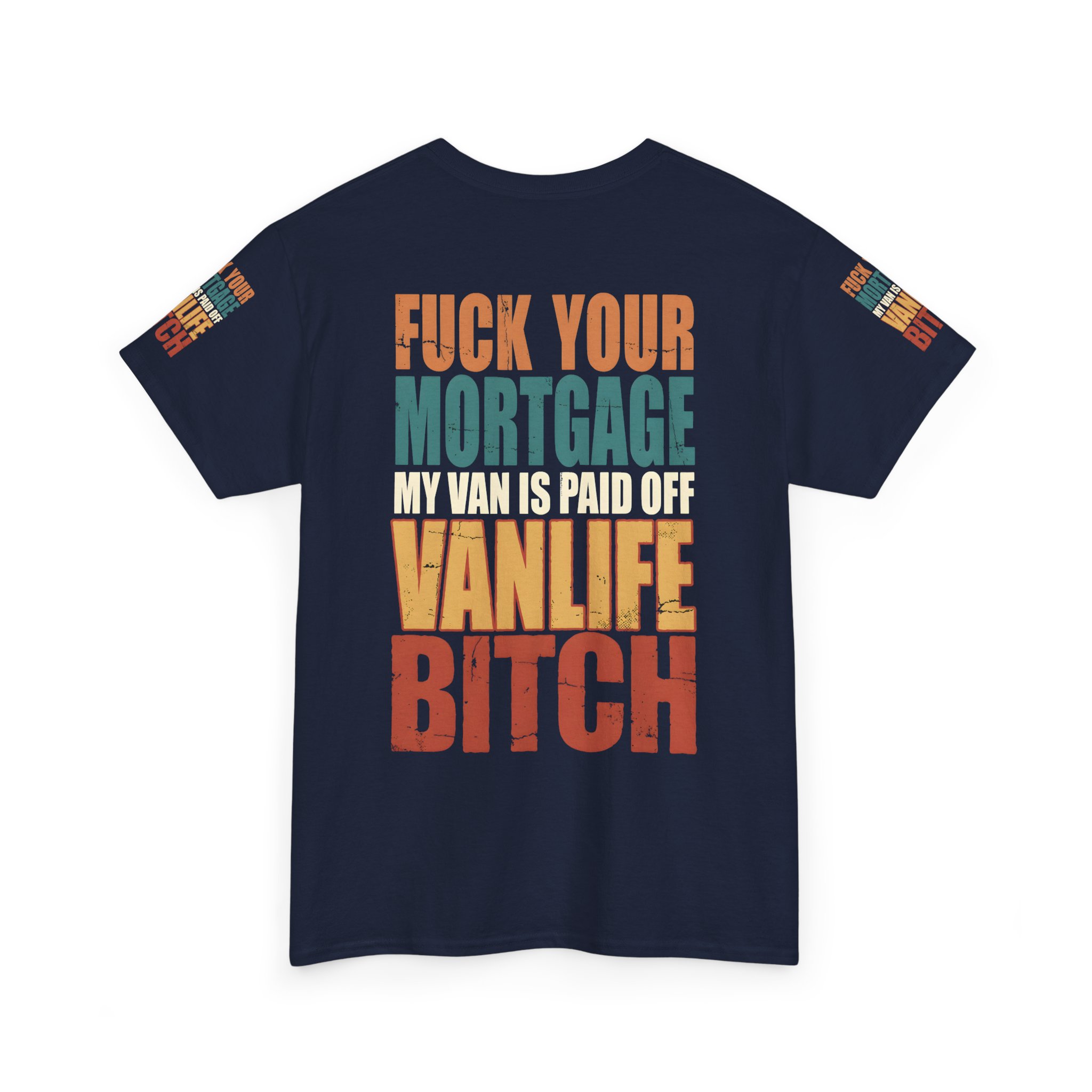 Unisex Heavy Cotton Tee — "Fuck Your Mortgage" Design F**K-Line