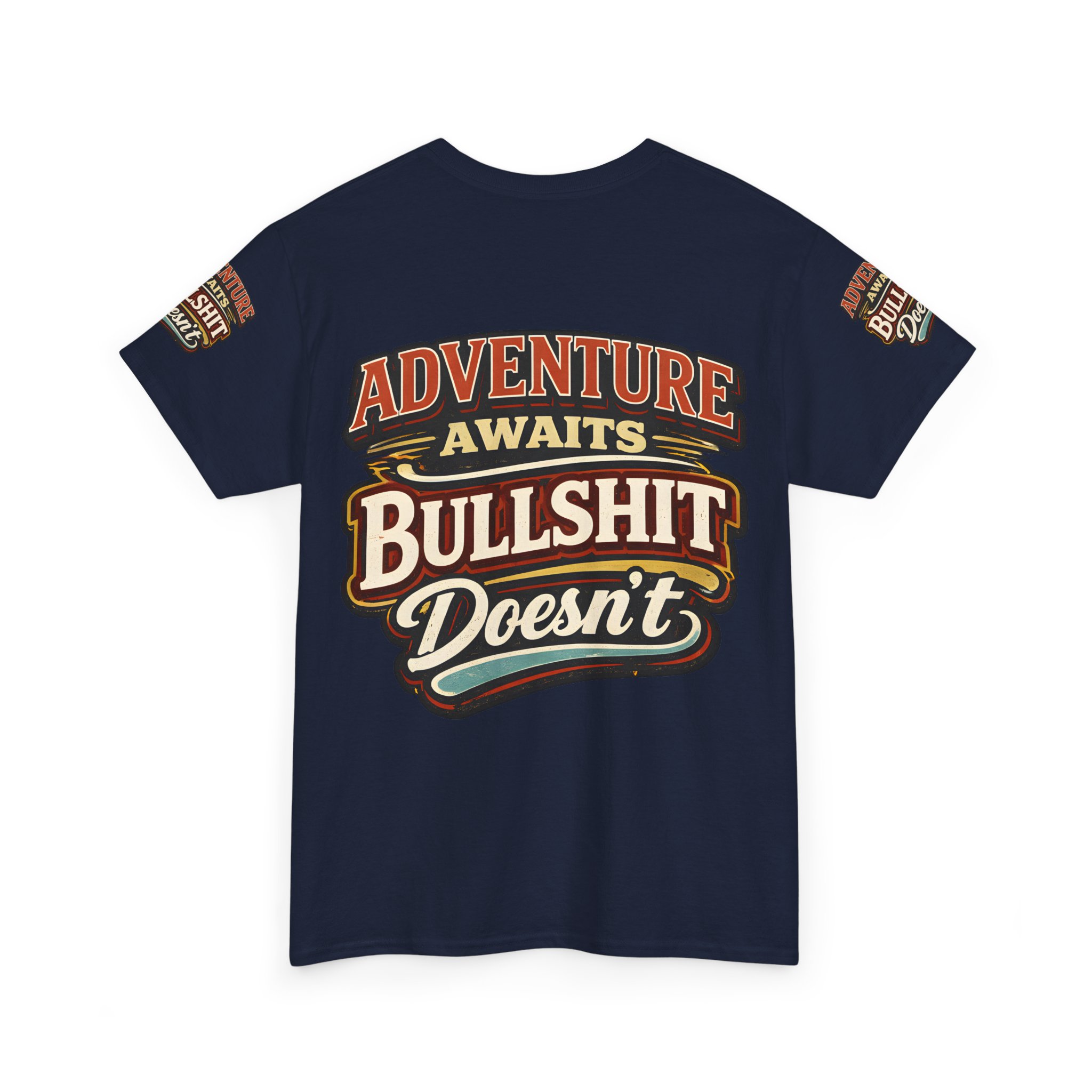 Unisex Heavy Cotton Tee — "Adventure Awaits" Design F**K-Line