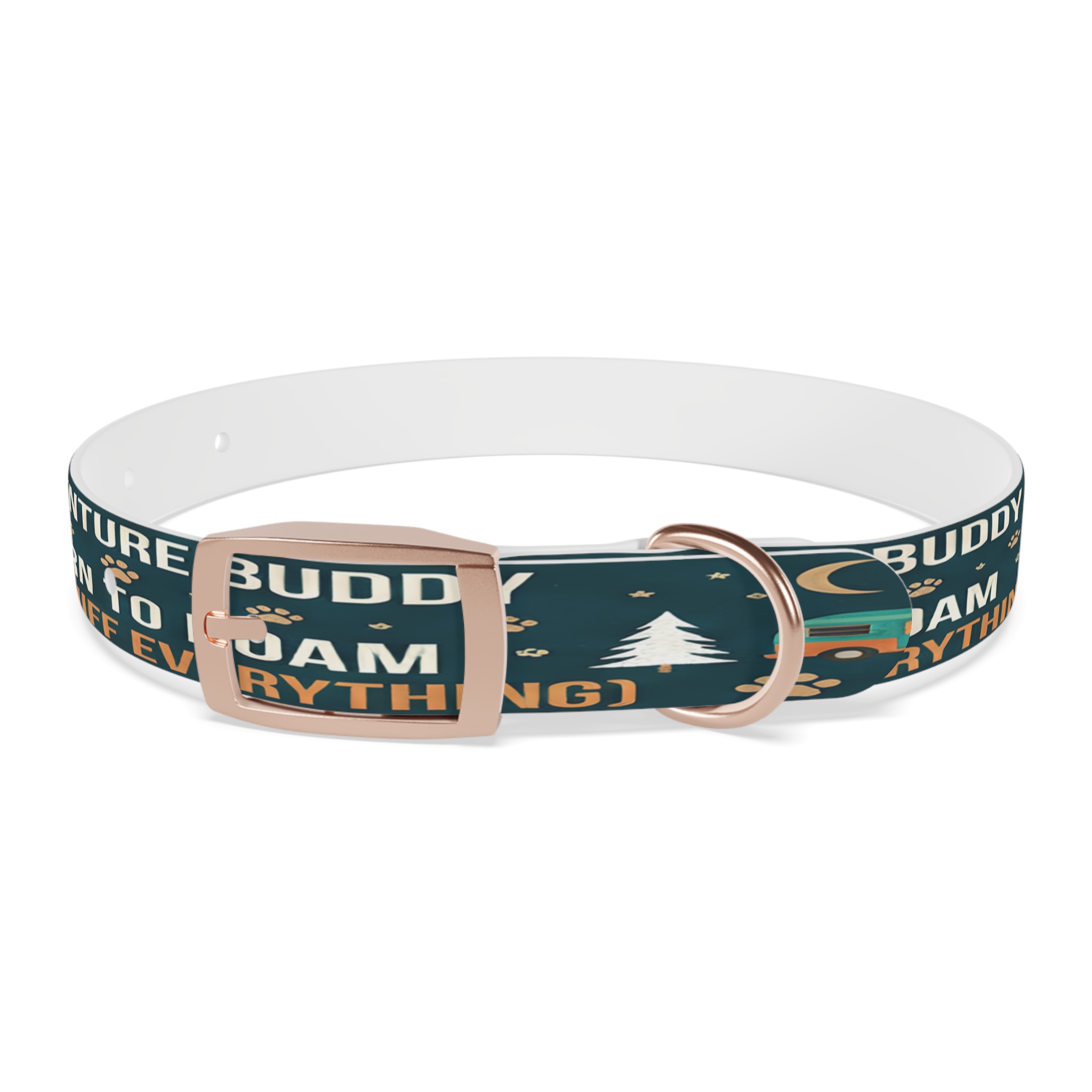 6837668408066542796_4096.jpeg Dog Collar — 'Born to Roam (and Sniff Everything)' Outdoor Pet Collar