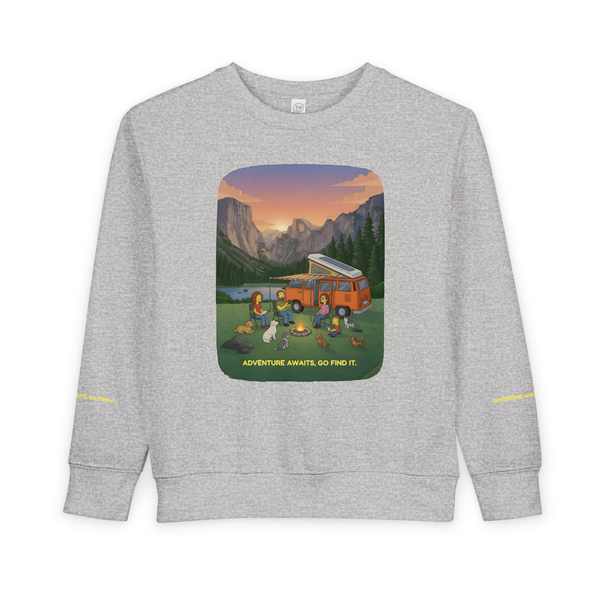 Toddler Sweatshirt - "Adventure Awaits-Go Find It" (Design Sitcom-Line)
