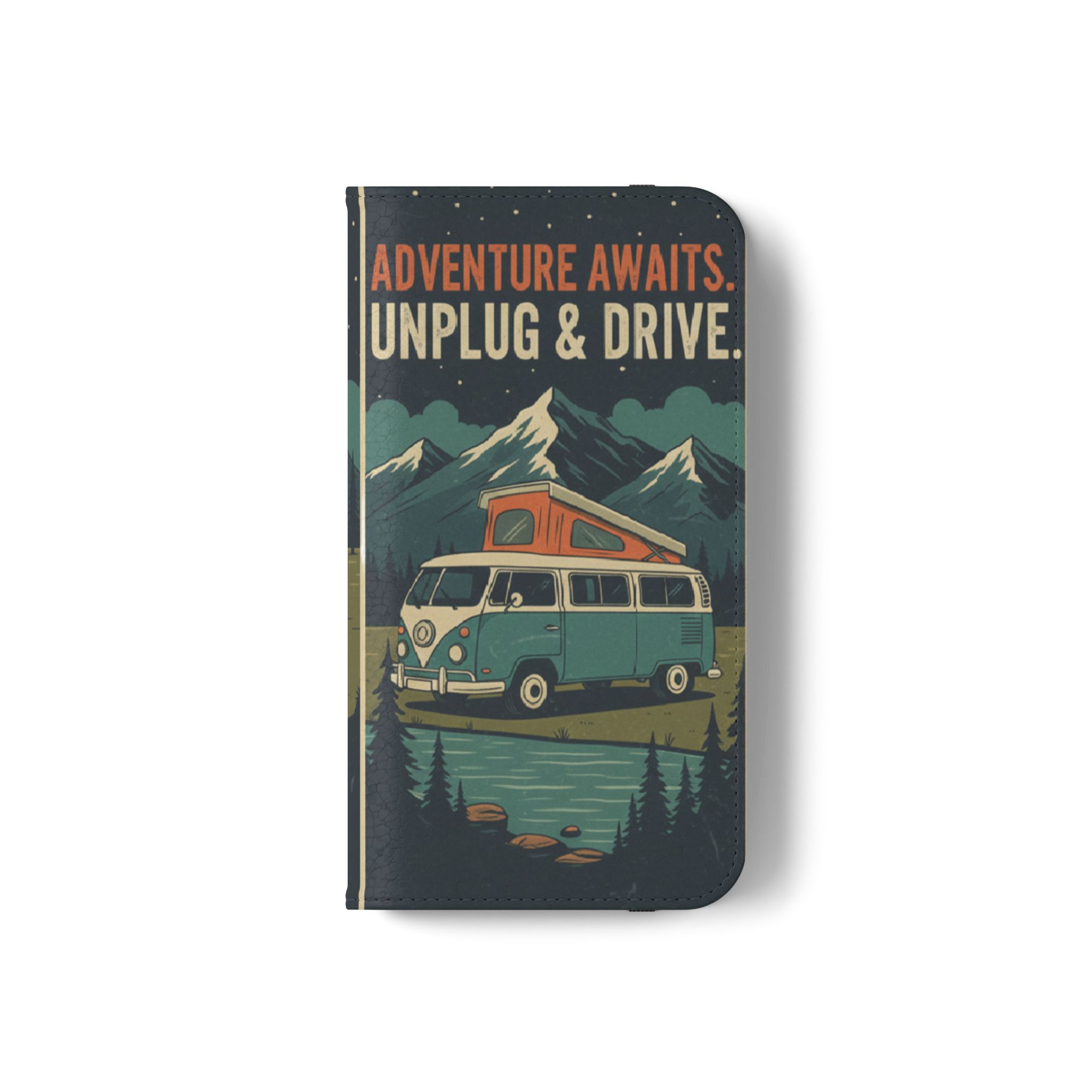 Flip Phone Case — "Fuel Your Journey, Not the Wifi" Wallet Cover