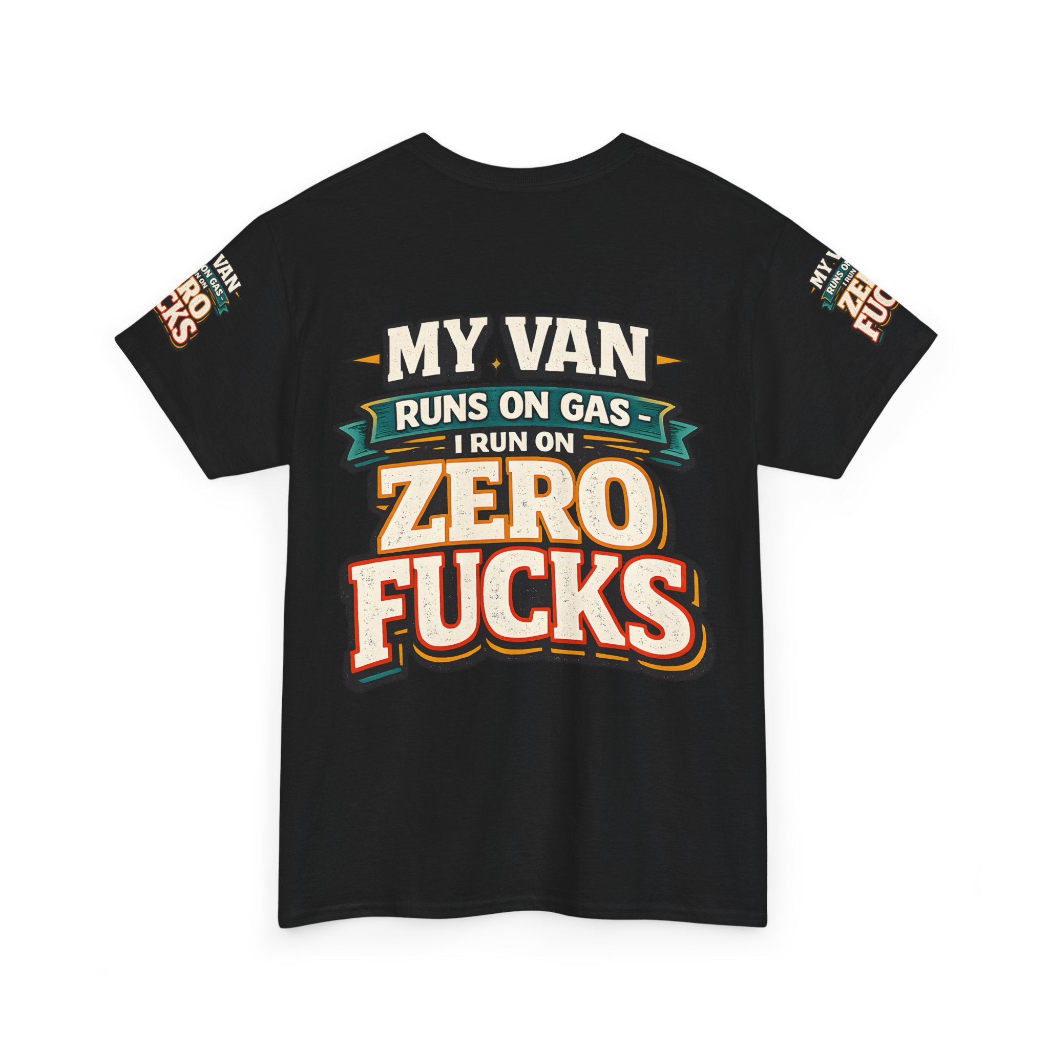 Unisex Heavy Cotton Tee — "My Van Runs On Gas" Design F**K-Line