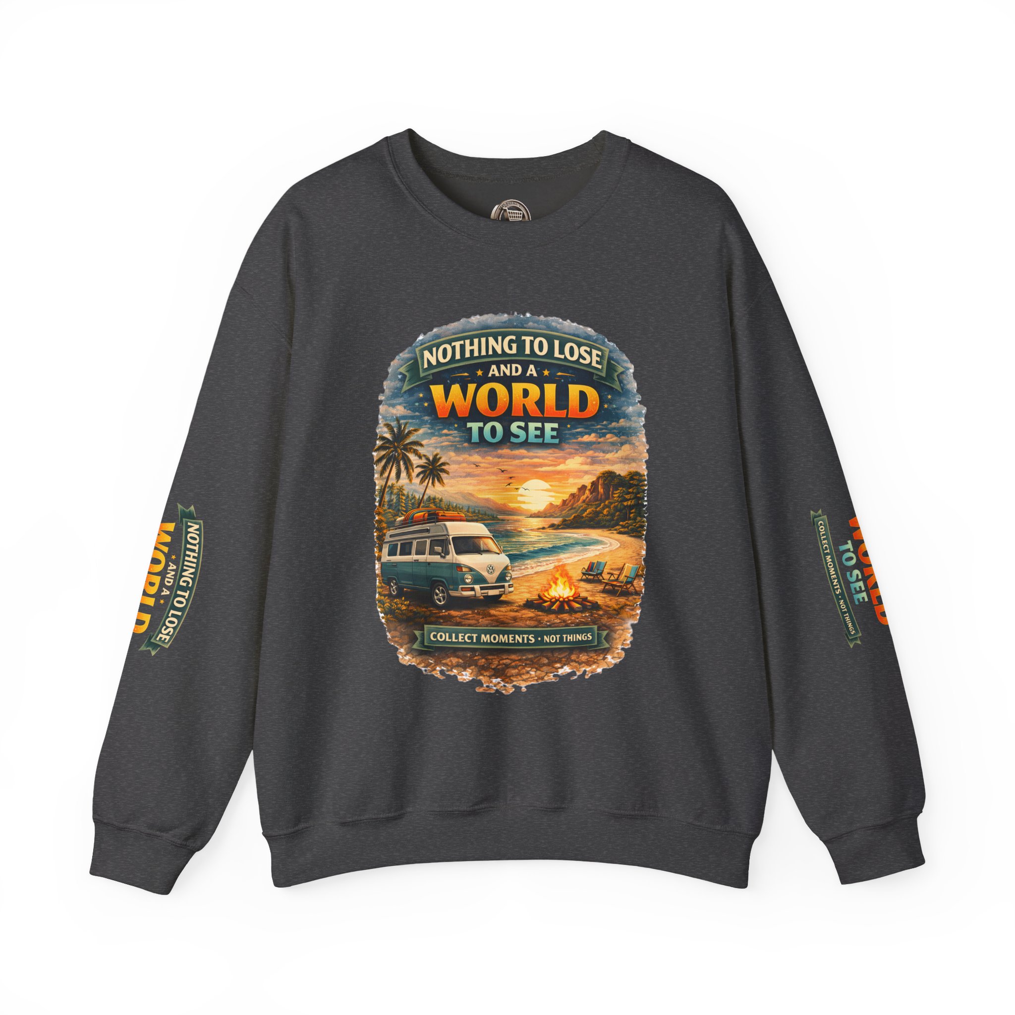 Unisex Heavy Blend™ Crewneck Sweatshirt — "Nothing To Lose" Design Scenic-Line