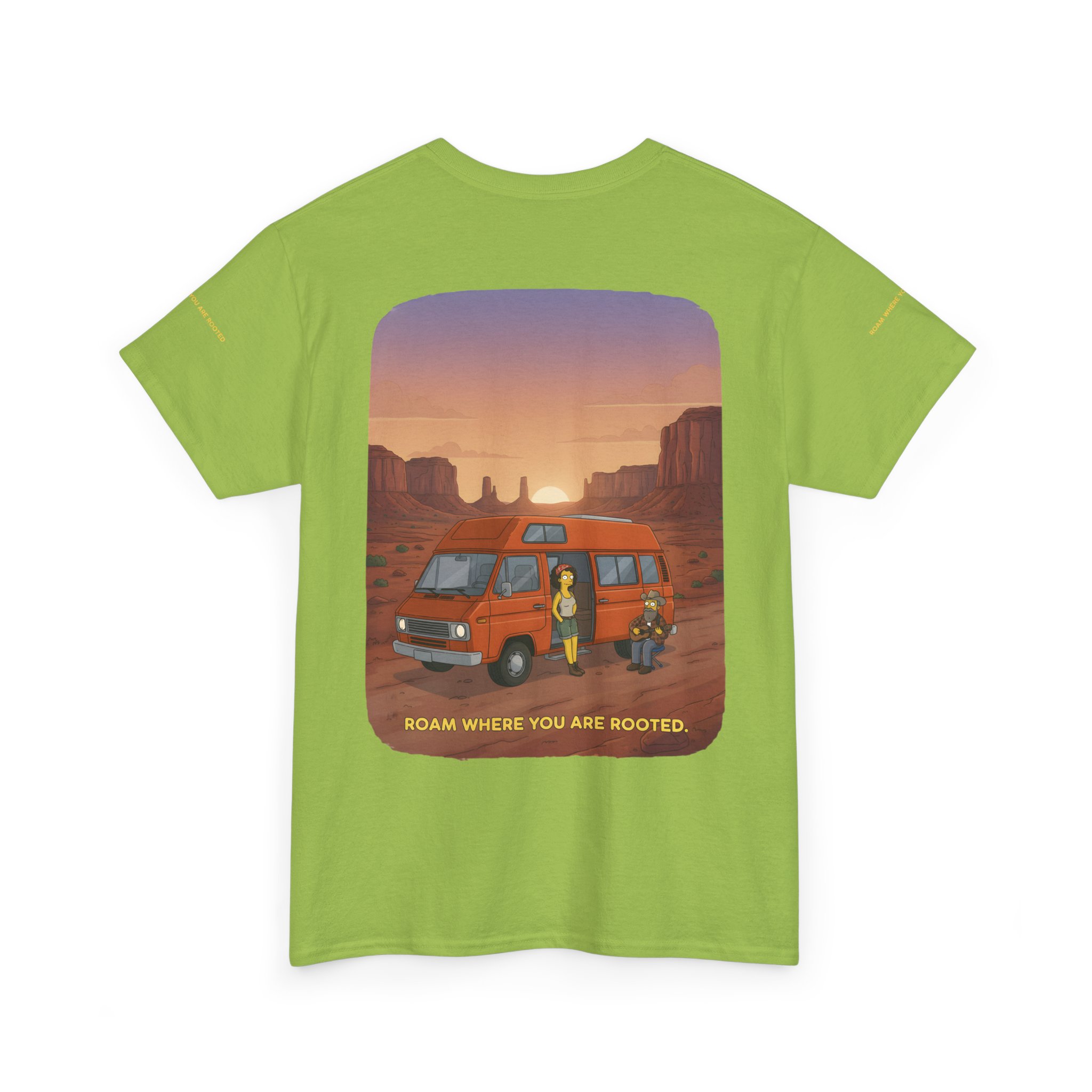 Unisex Heavy Cotton Tee — "Roam Where You Are Rooted" Design Sitcom-Line