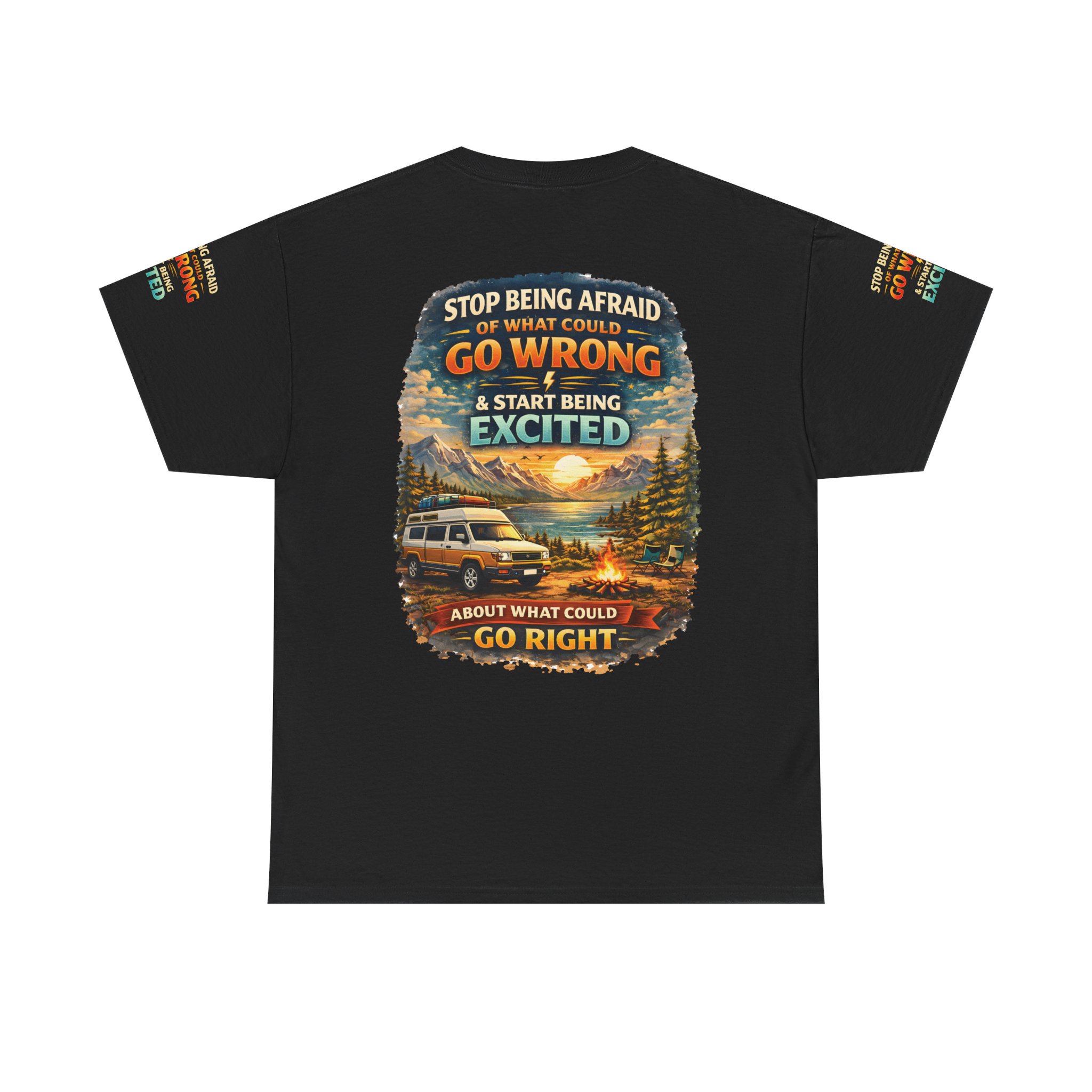 6852737161158266530_2048.jpeg Unisex Heavy Cotton Tee — "Stop Being Afraid Of What Could Go Wrong" Design Scenic-Line