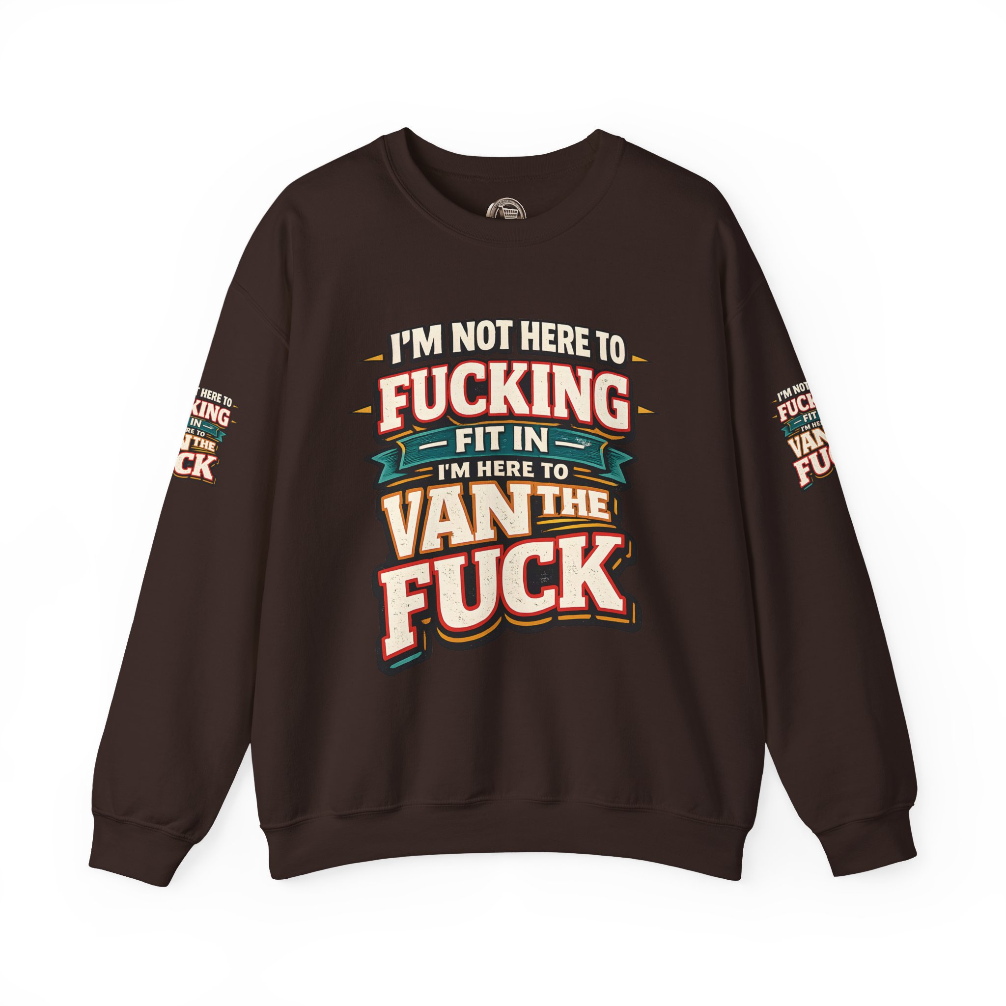 6853220582637994664_2048.jpeg Unisex Heavy Blend™ Crewneck Sweatshirt — "I´m Not Here To Fucking Fit In" Design F**K-Line
