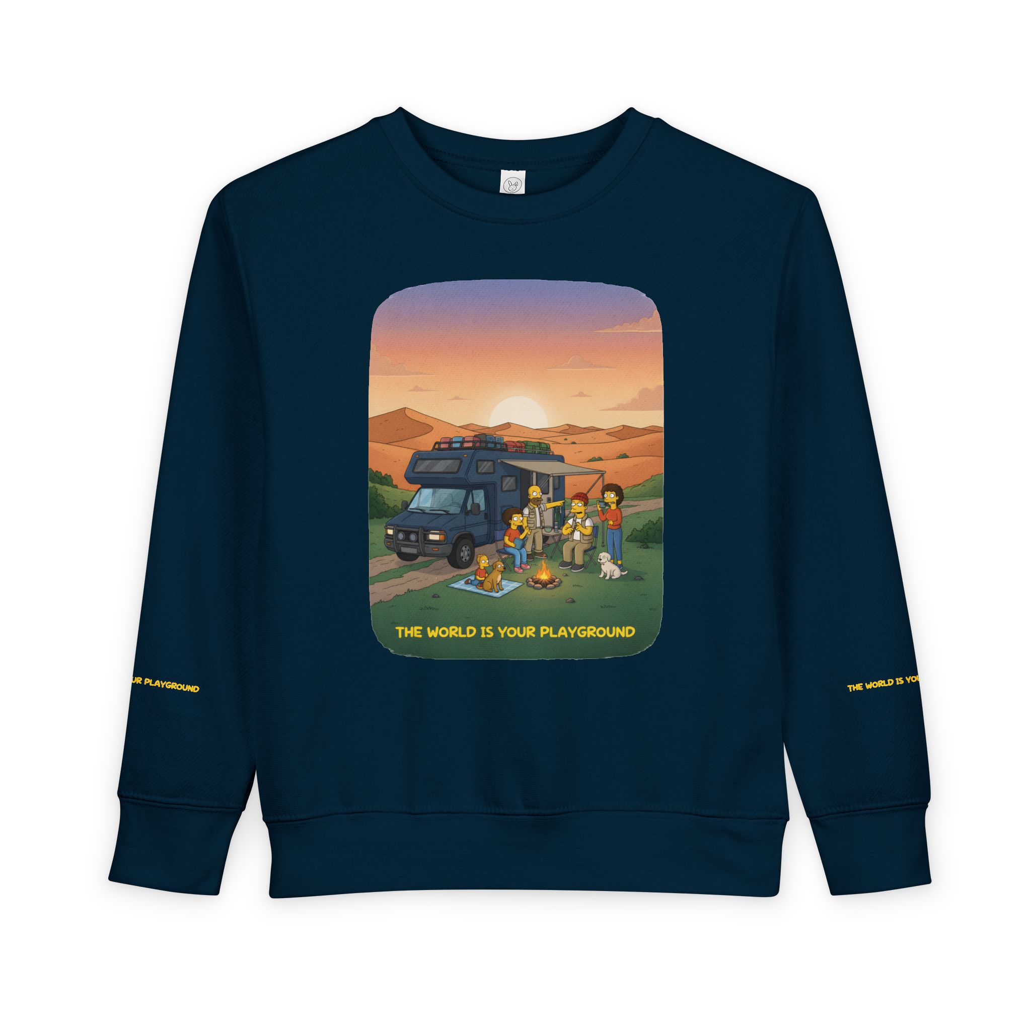 Toddler Sweatshirt - "The World Is Your playground" (Design Sitcom-Line)