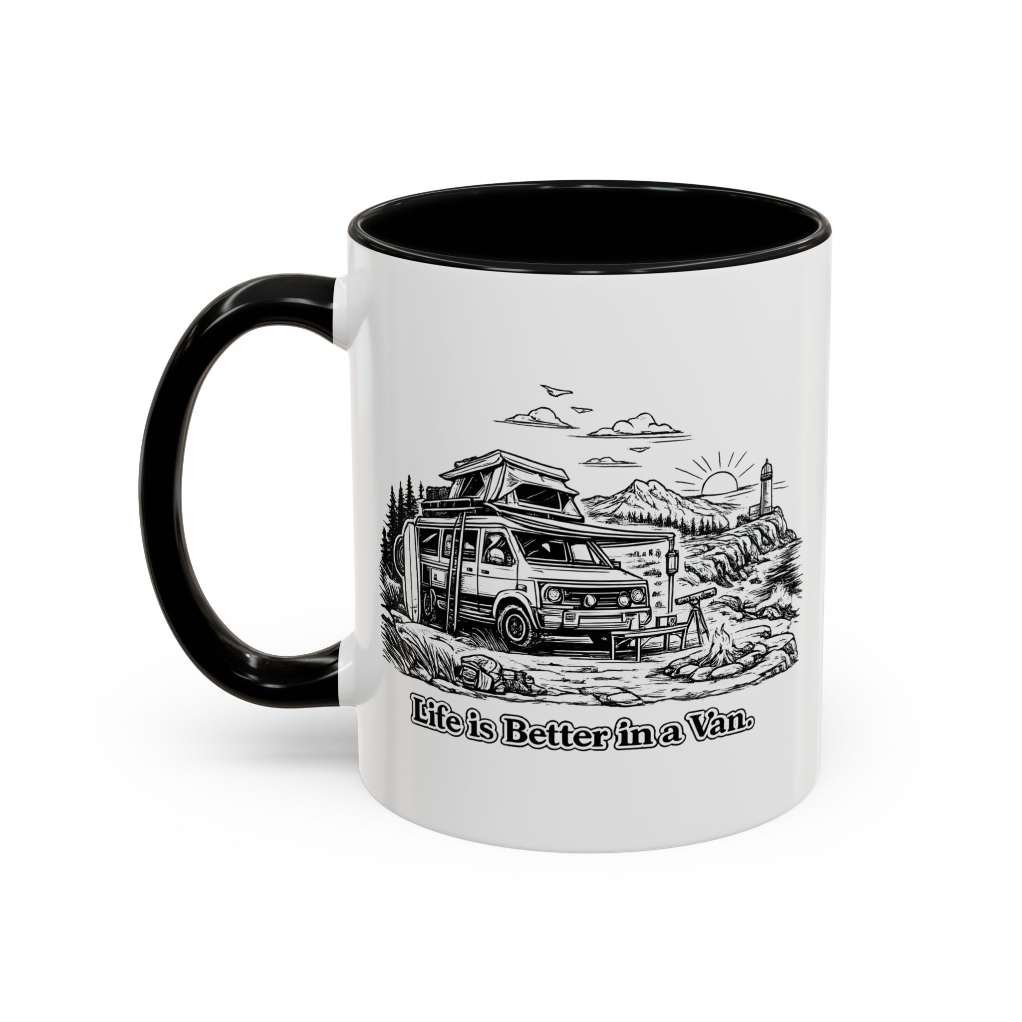 6858786646829567041_2048.jpeg Accent Coffee Mug (11, 15oz) — "Life Is Better In A Van" Design Minimal-Line