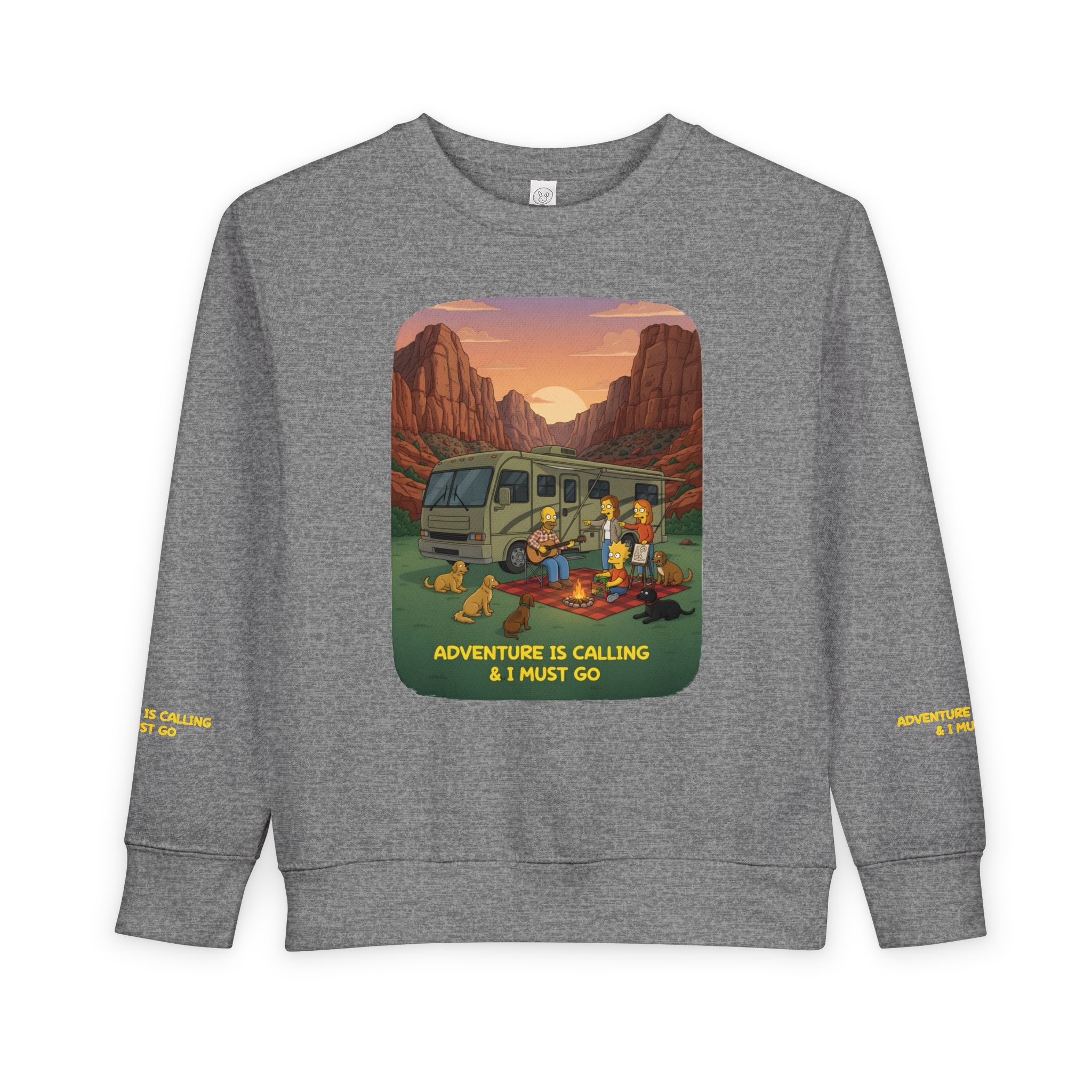 Toddler Sweatshirt - "Adventure Is Calling-I Must Go" (Design Sitcom-Line)