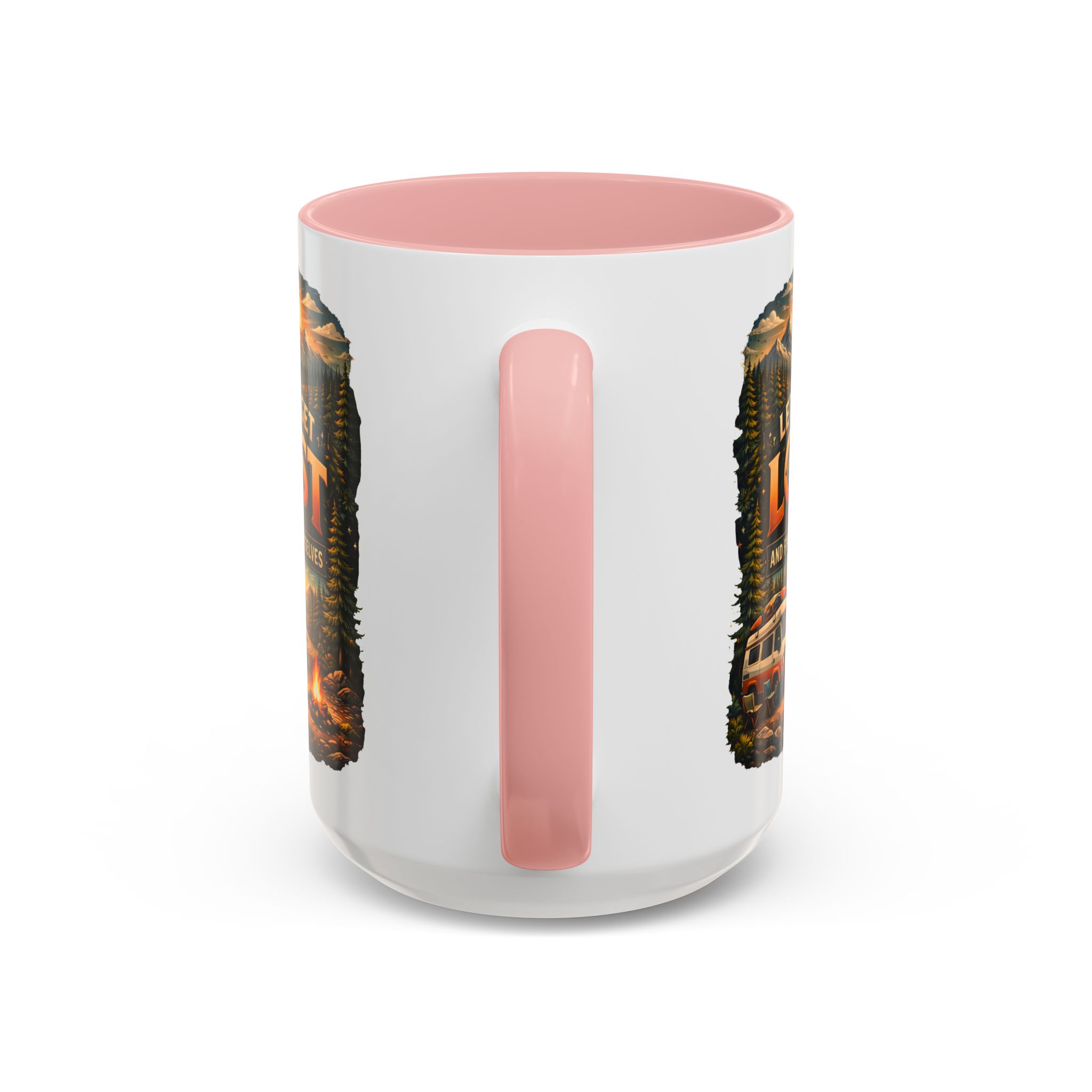 Accent Coffee Mug (11, 15oz) — "Let´s Get Lost And Find Ourselfs" Design Scenic-Line