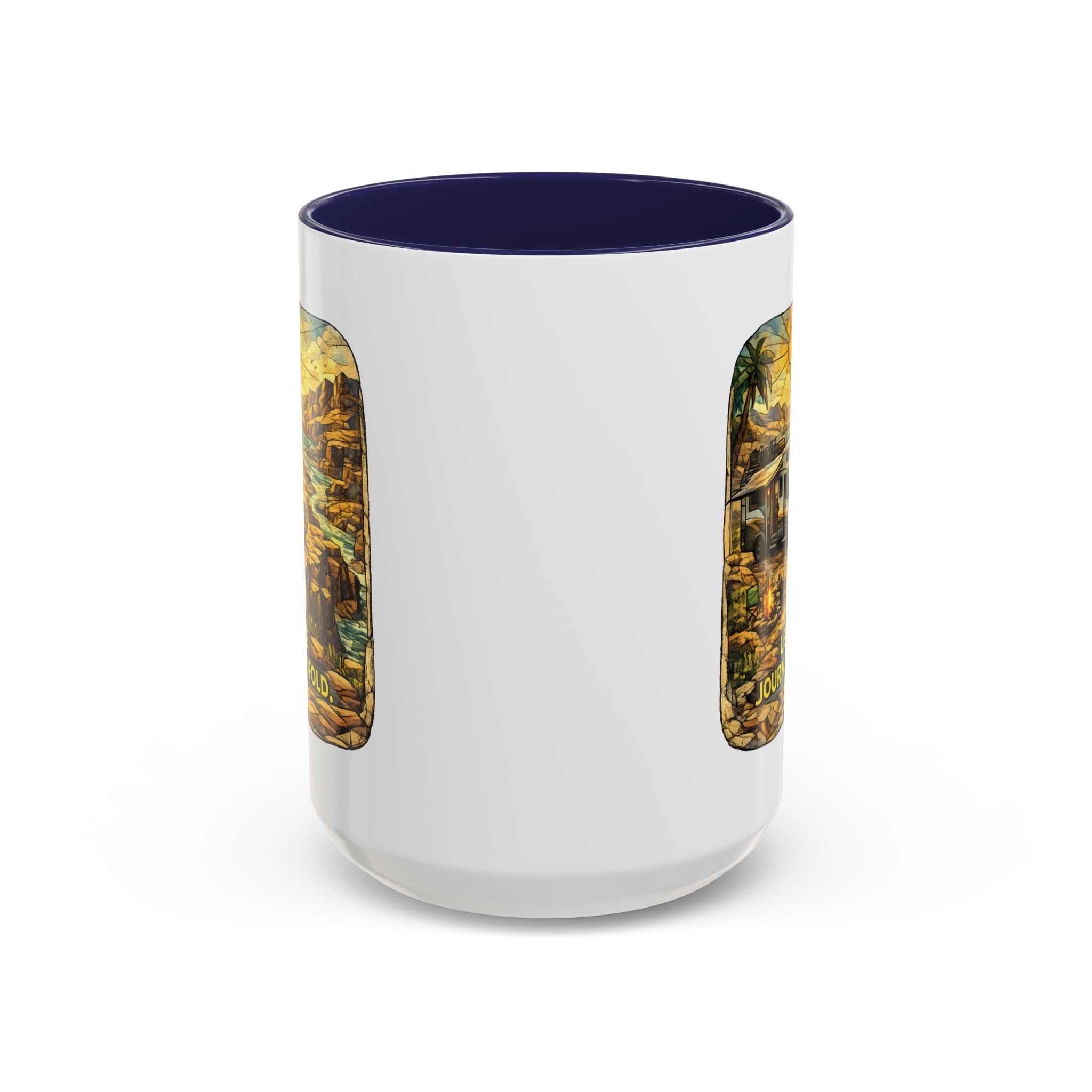 6875571534027786893_2048.jpeg Accent Coffee Mug (11, 15oz) — "Let The Journey Unfold" Design Cubic-Line