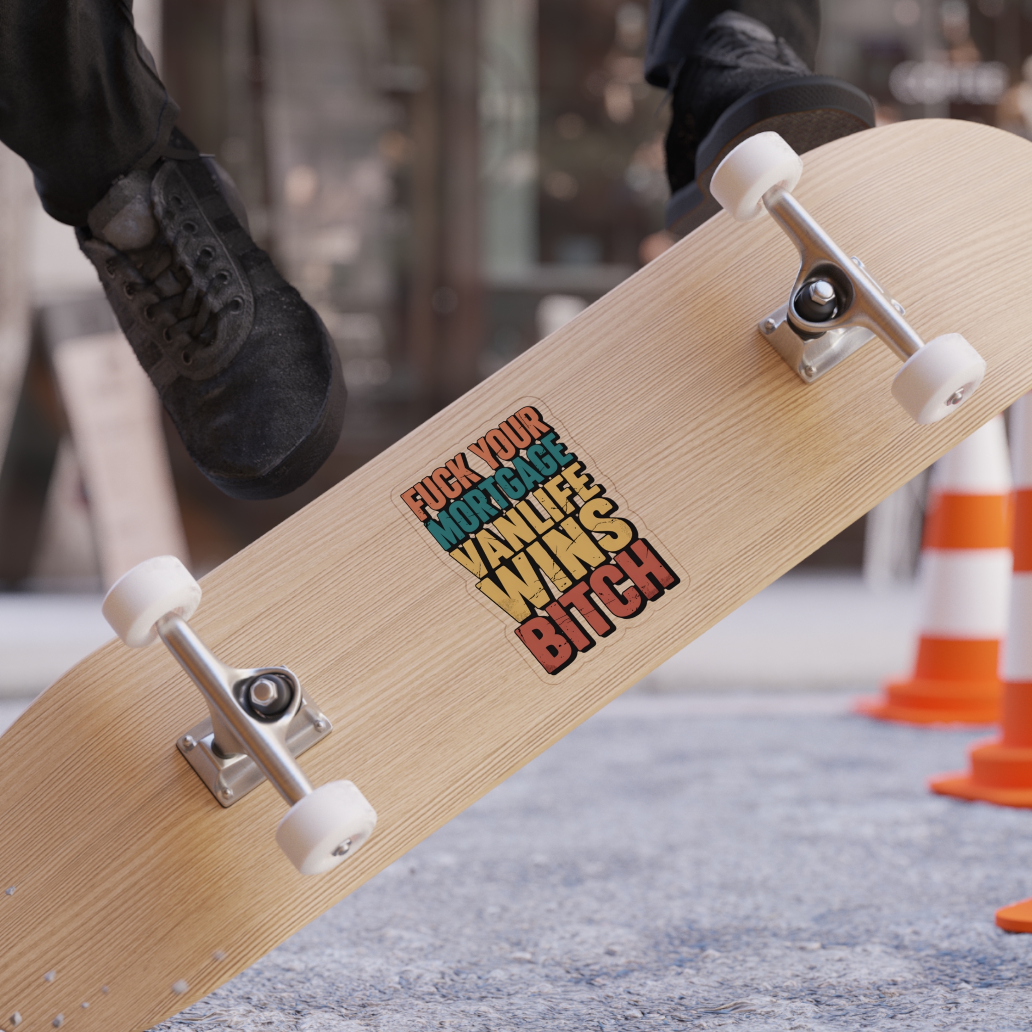 Transparent Outdoor Stickers – "Fuck Your Mortgage" Design F**K-Line