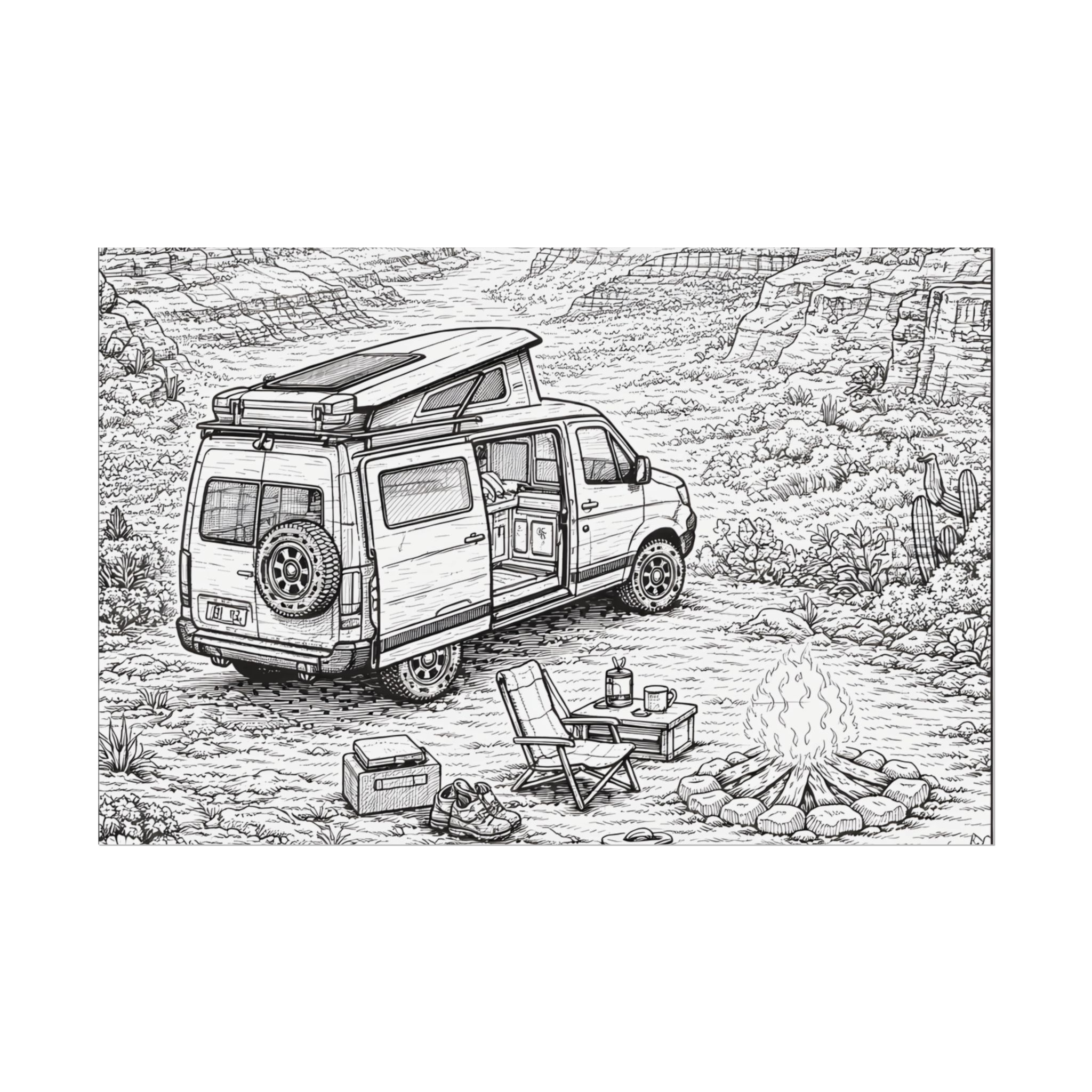 6882840469623223023_2048-1.jpeg Campervan Poster — Vintage RV Camping Landscape Wall Art
