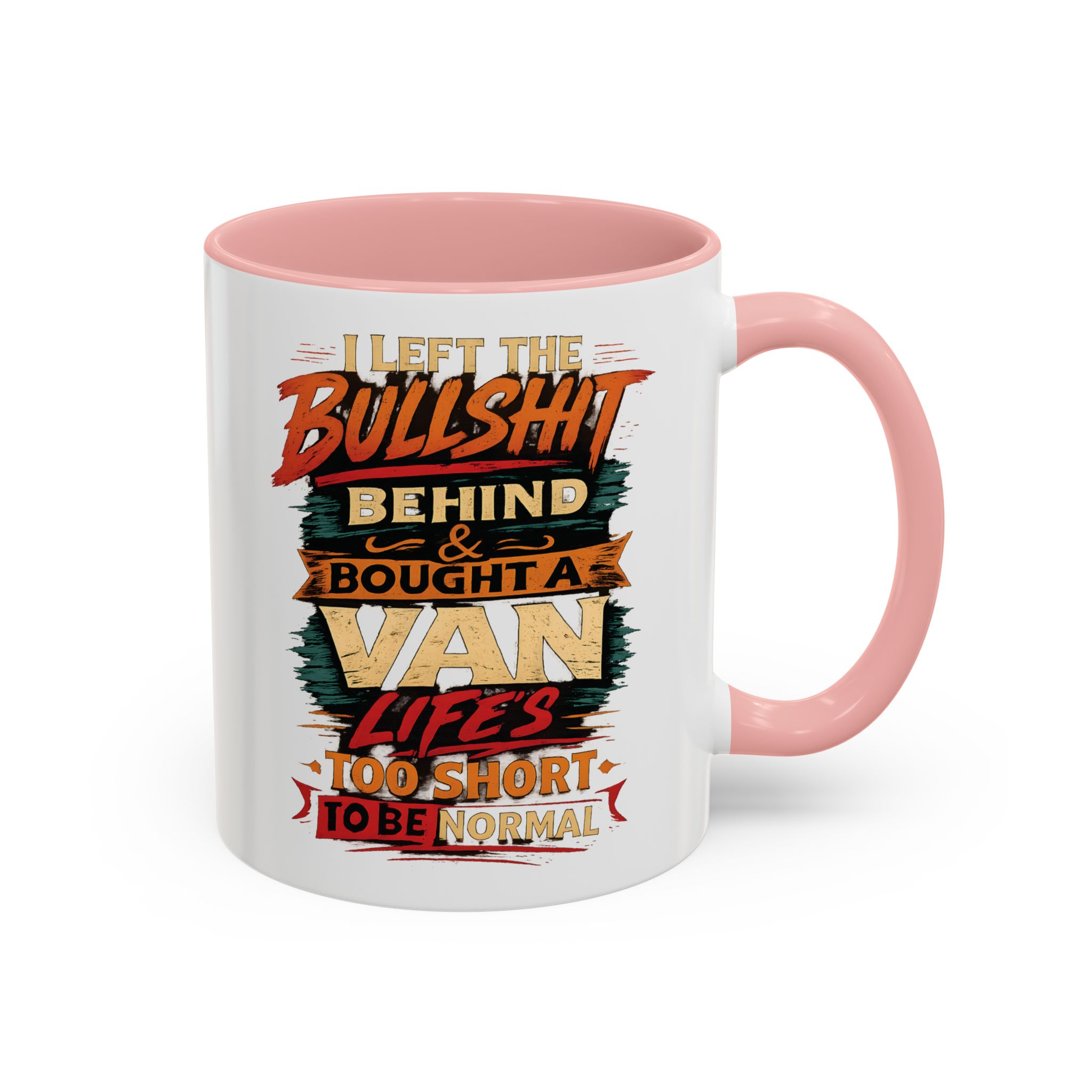 Accent Coffee Mug (11, 15oz) — "I Left The Bullshit" Design F**K-Line