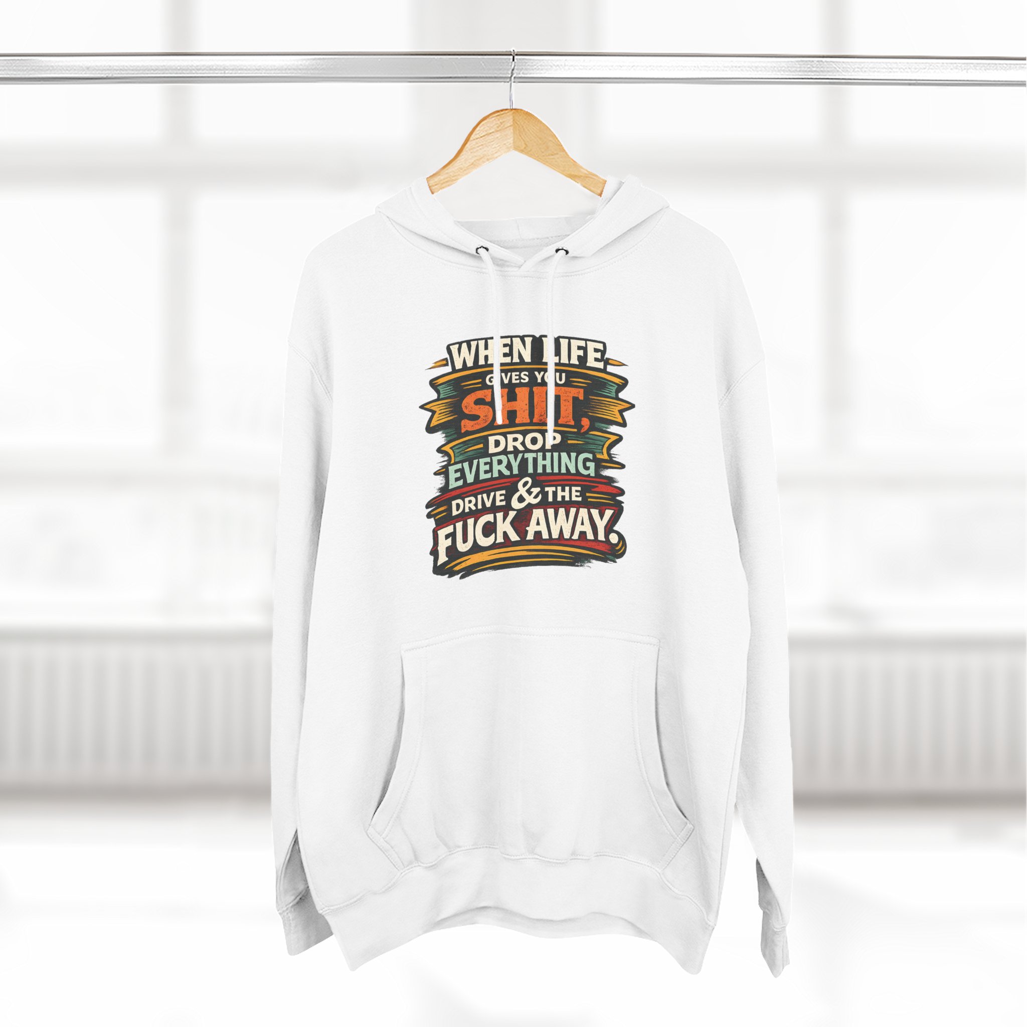 6891026517514676021_2048.jpeg Three-Panel Fleece Hoodie - "When Live Gives You Shit" Design F**K-Line