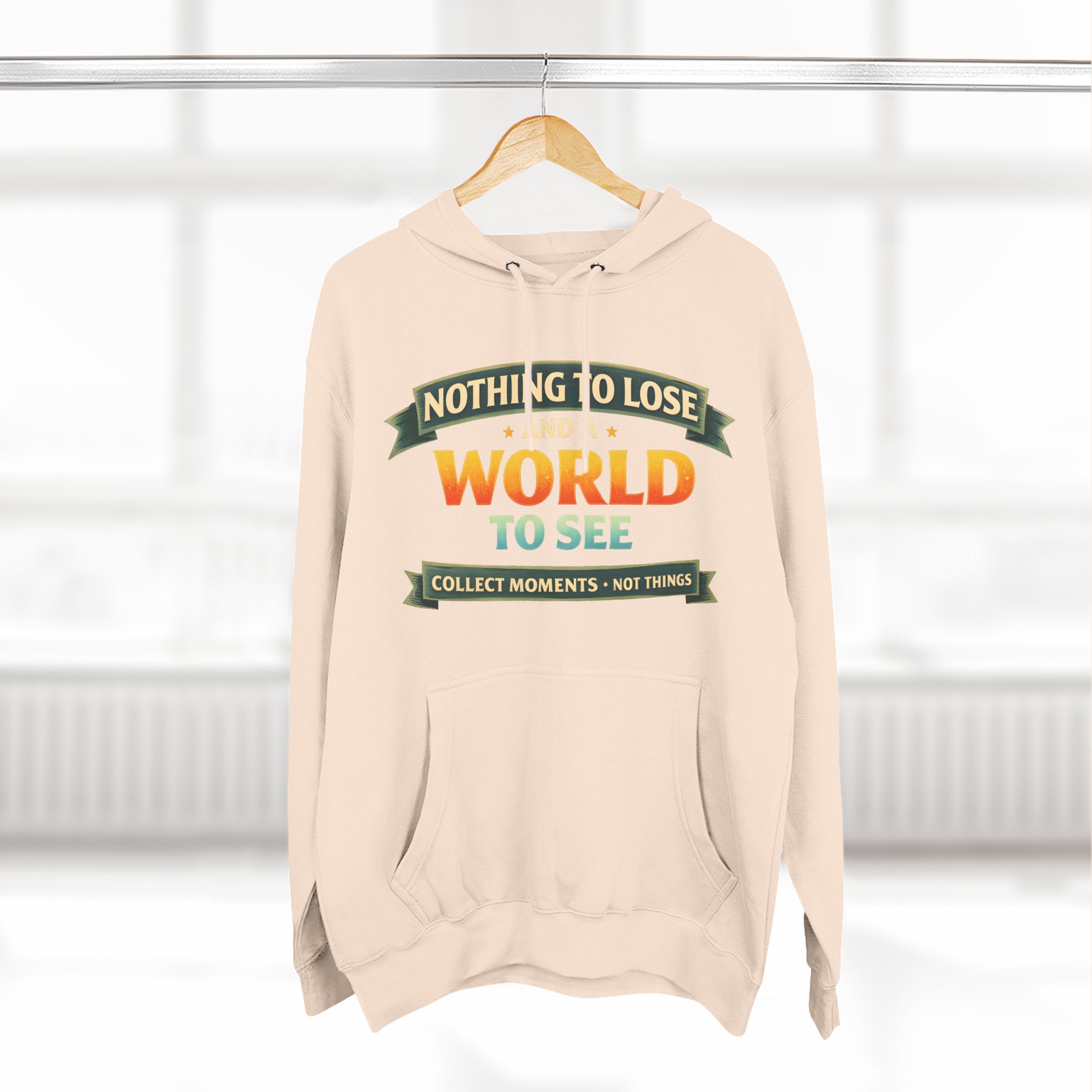 Three-Panel Fleece Hoodie - "Nothing To Lose" Design Scenic-Line