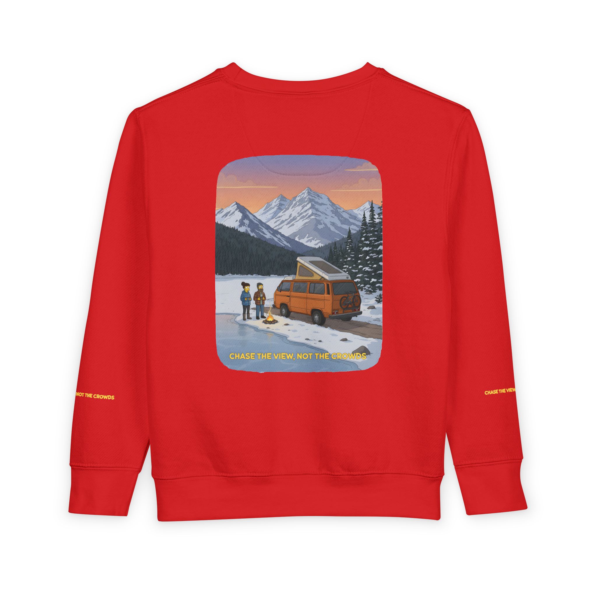 Toddler Sweatshirt - "Chase The Views-Not The Crowds" (Design Sitcom-Line)