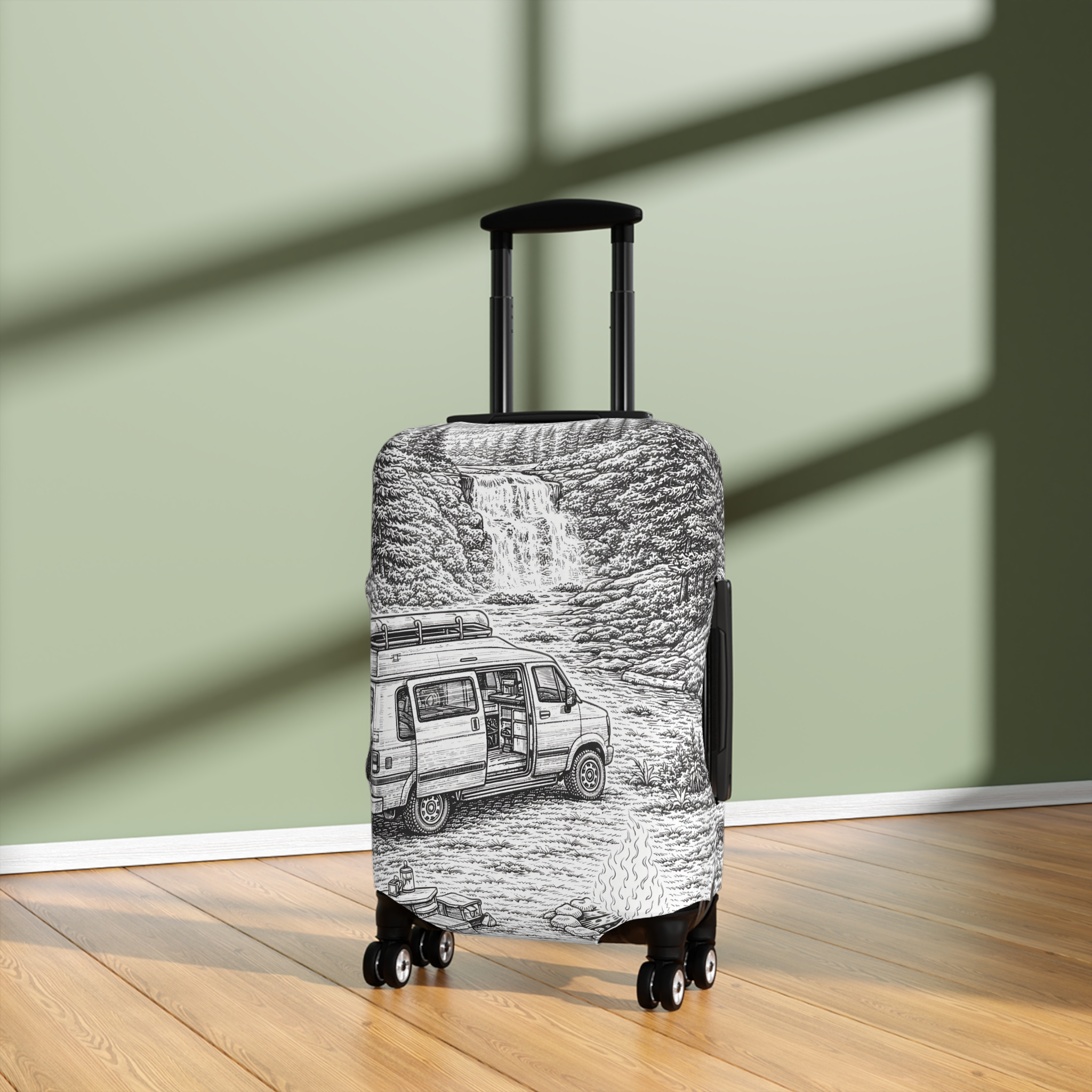 6914459269553320242_2048.jpeg Luggage Cover — Adventure Camper Sketch Travel Suitcase