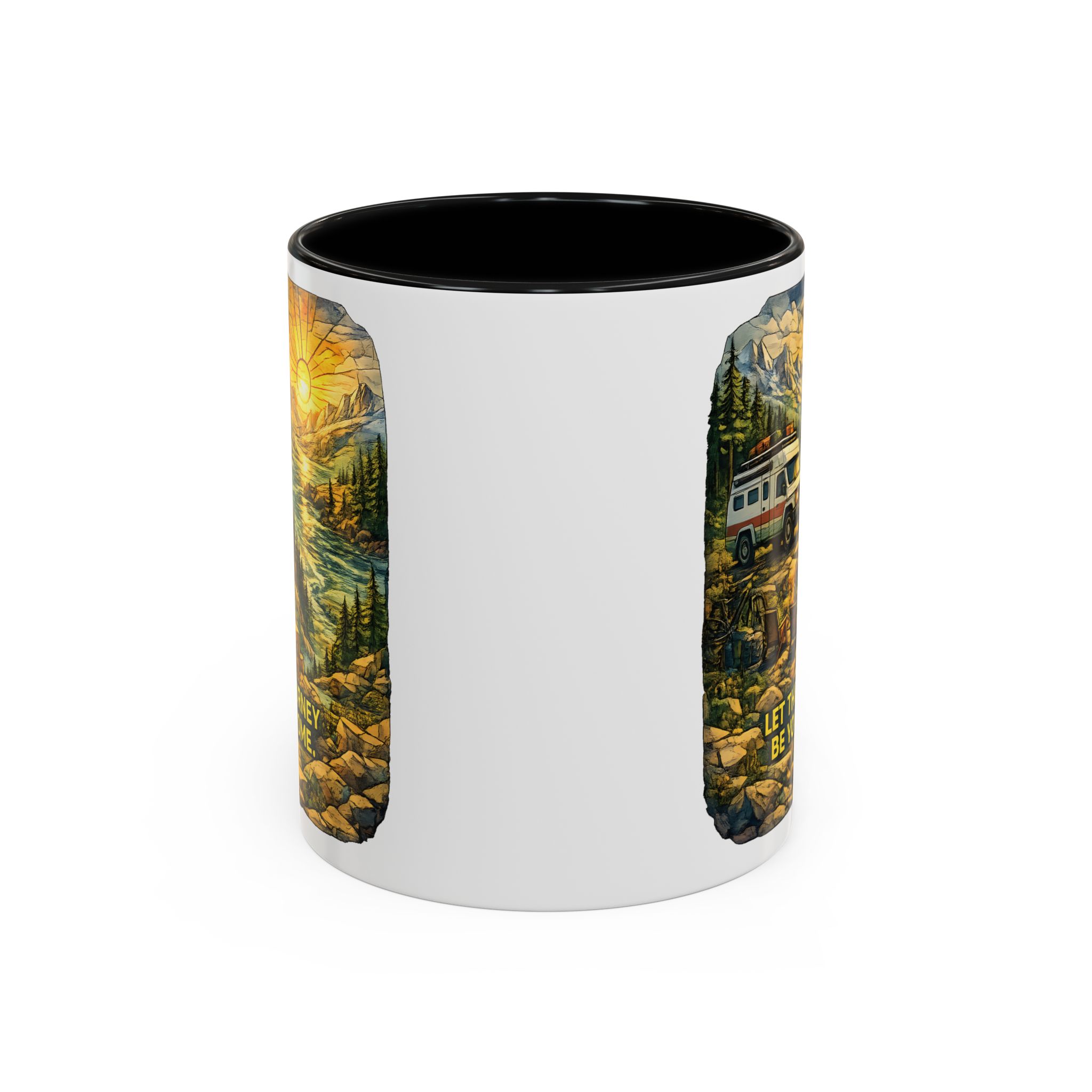 691483839318909683_2048.jpeg Accent Coffee Mug (11, 15oz) — "Let The Journey Be Your Home" Design Cubic-Line