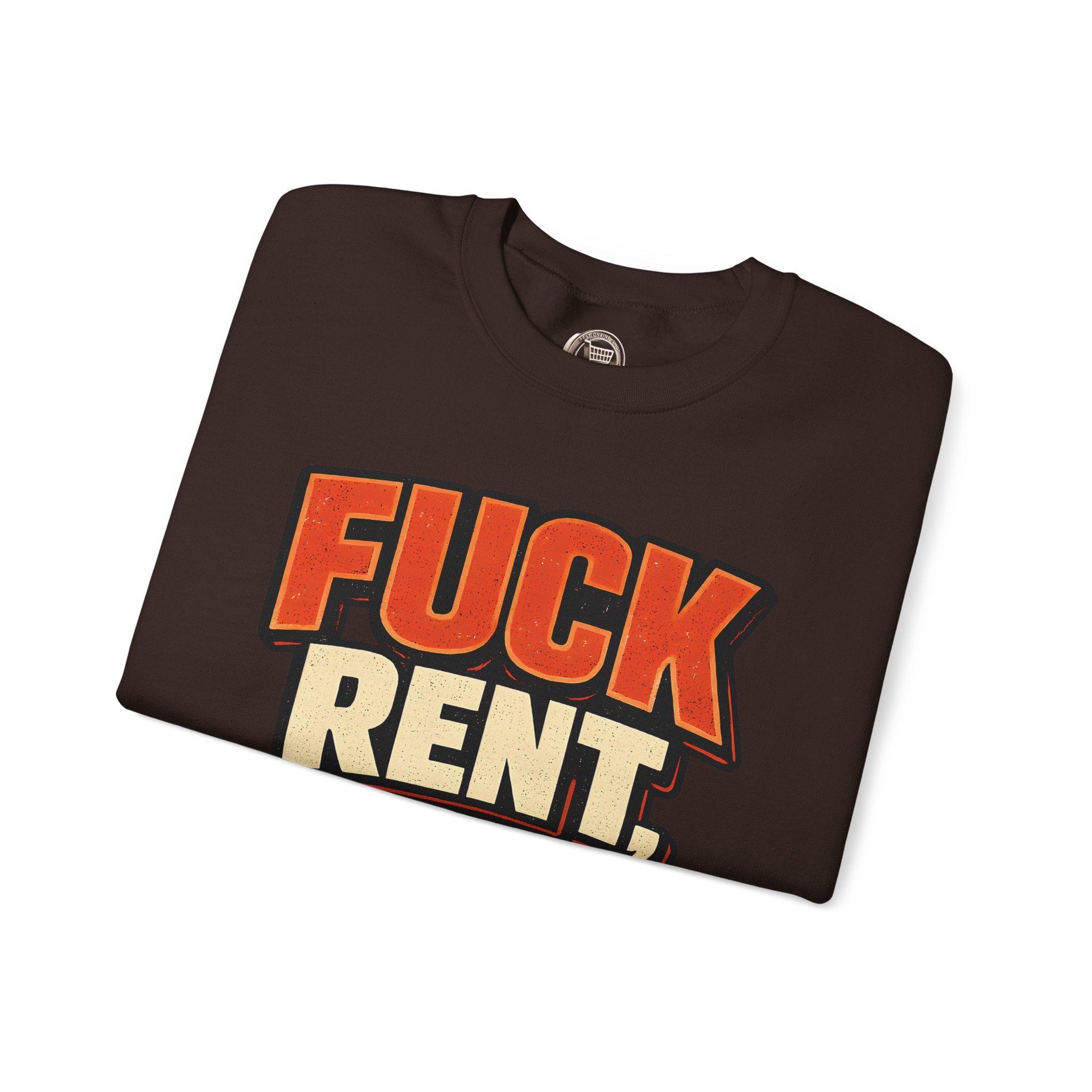 6927215346427543315_2048.jpeg Unisex Heavy Blend™ Crewneck Sweatshirt — "Fuck Rent Catch Sunsets" Design F**K-Line