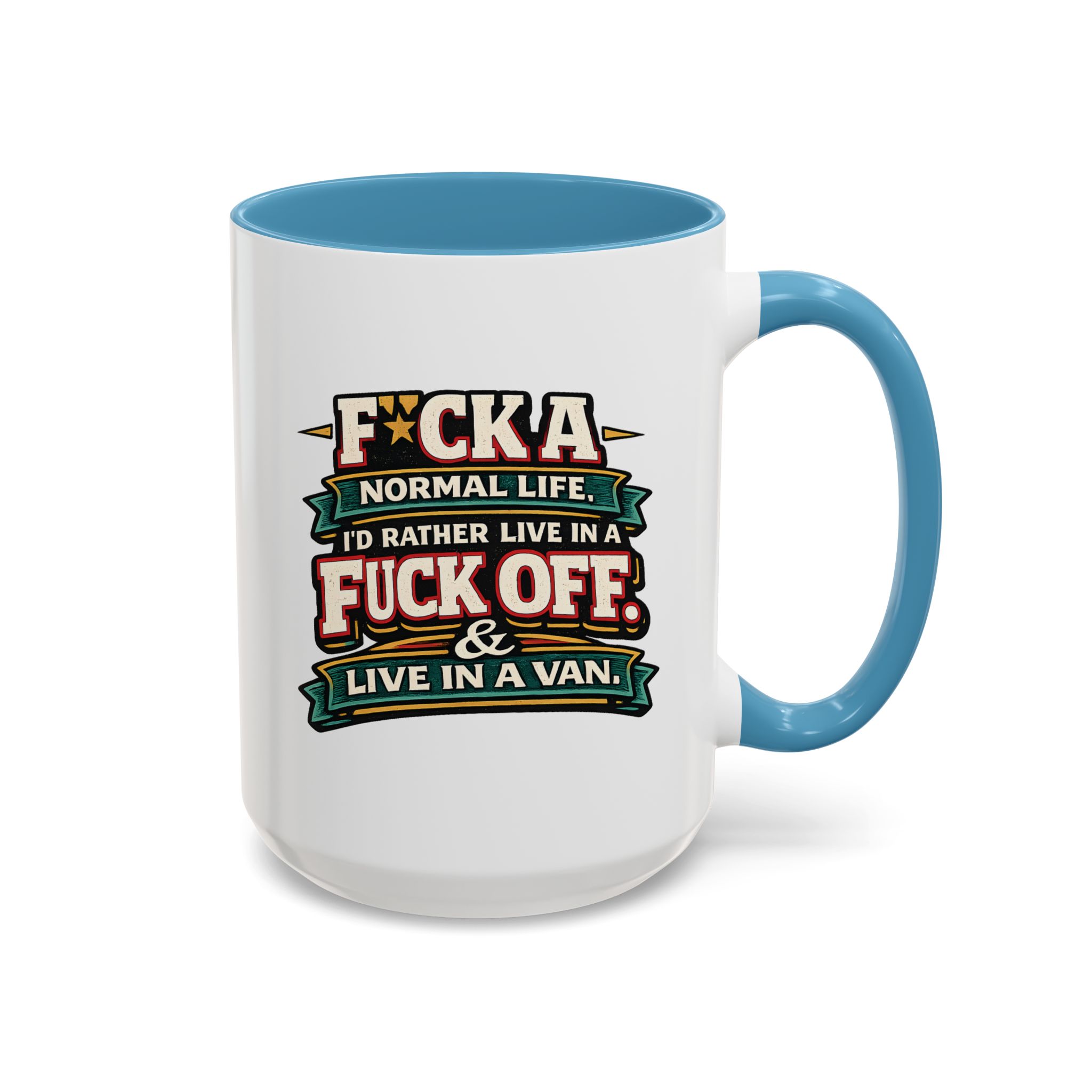 6941461653262197506_2048.jpeg Accent Coffee Mug (11, 15oz) — "Fuck A Normal Life" Design F**K-Line