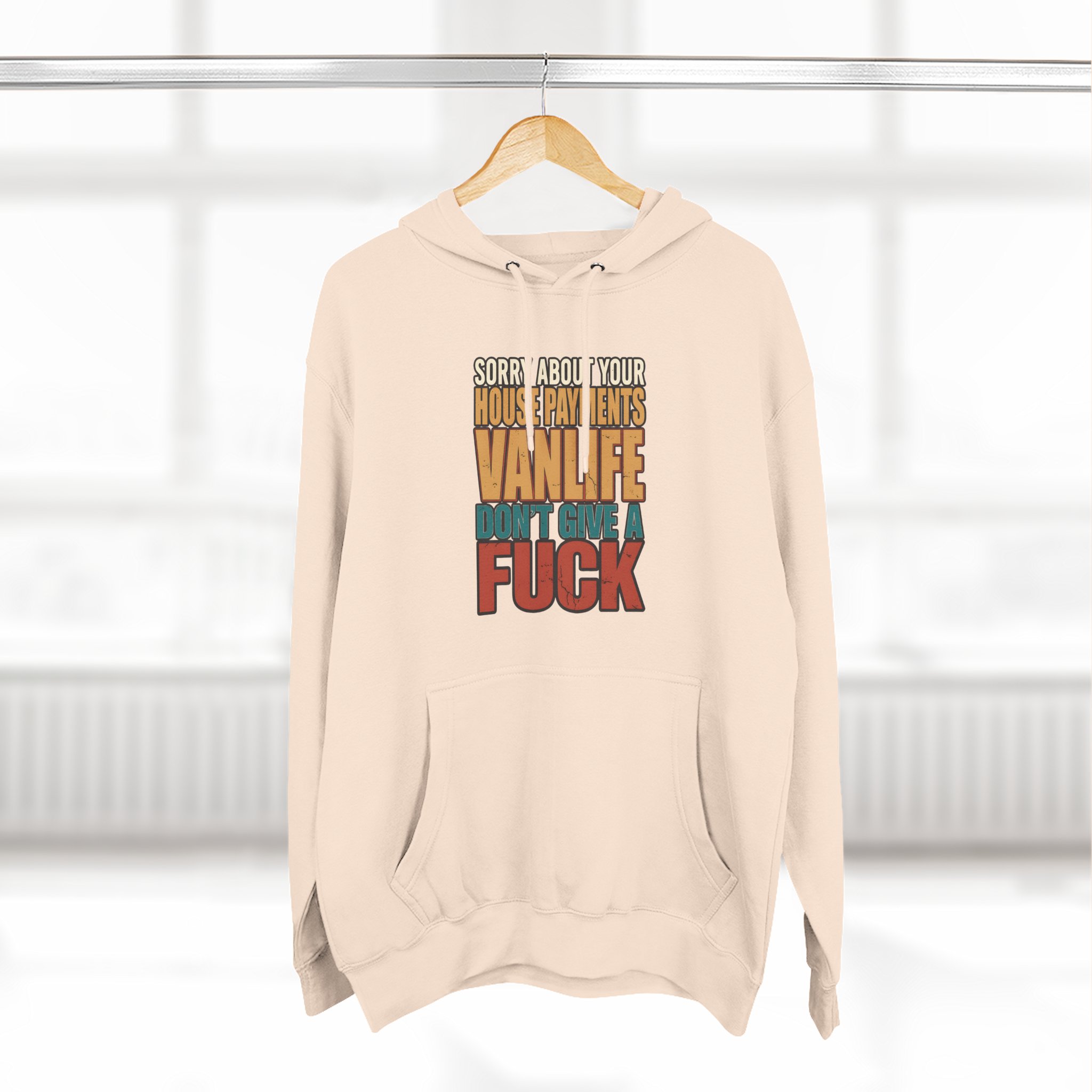 Three-Panel Fleece Hoodie - "Sorry About Your House Payments" Design F**K-Line