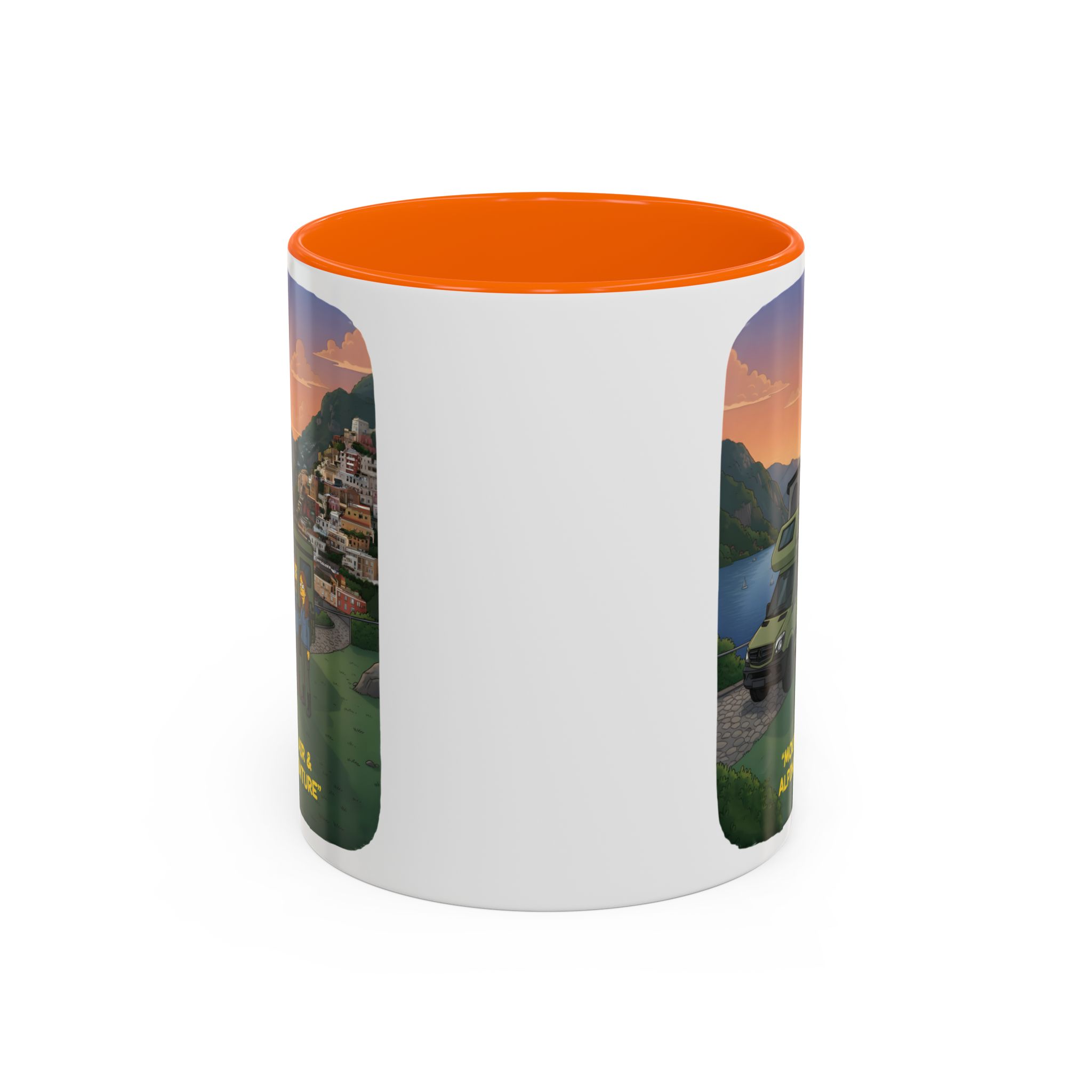 Accent Coffee Mug (11, 15oz) — "Mountain Air And Alpine Adventure"" Design Sitcom-Line