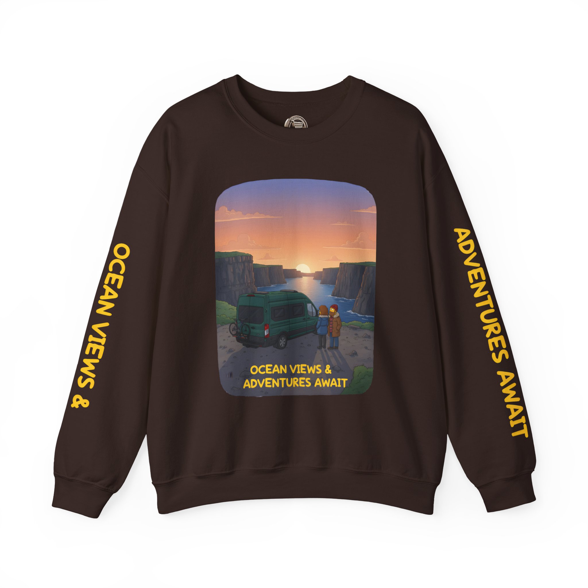 6988928120024398111_2048.jpeg Unisex Heavy Blend™ Crewneck Sweatshirt — "Ocean Views-Adventures Awaits" Design Sitcom-Line