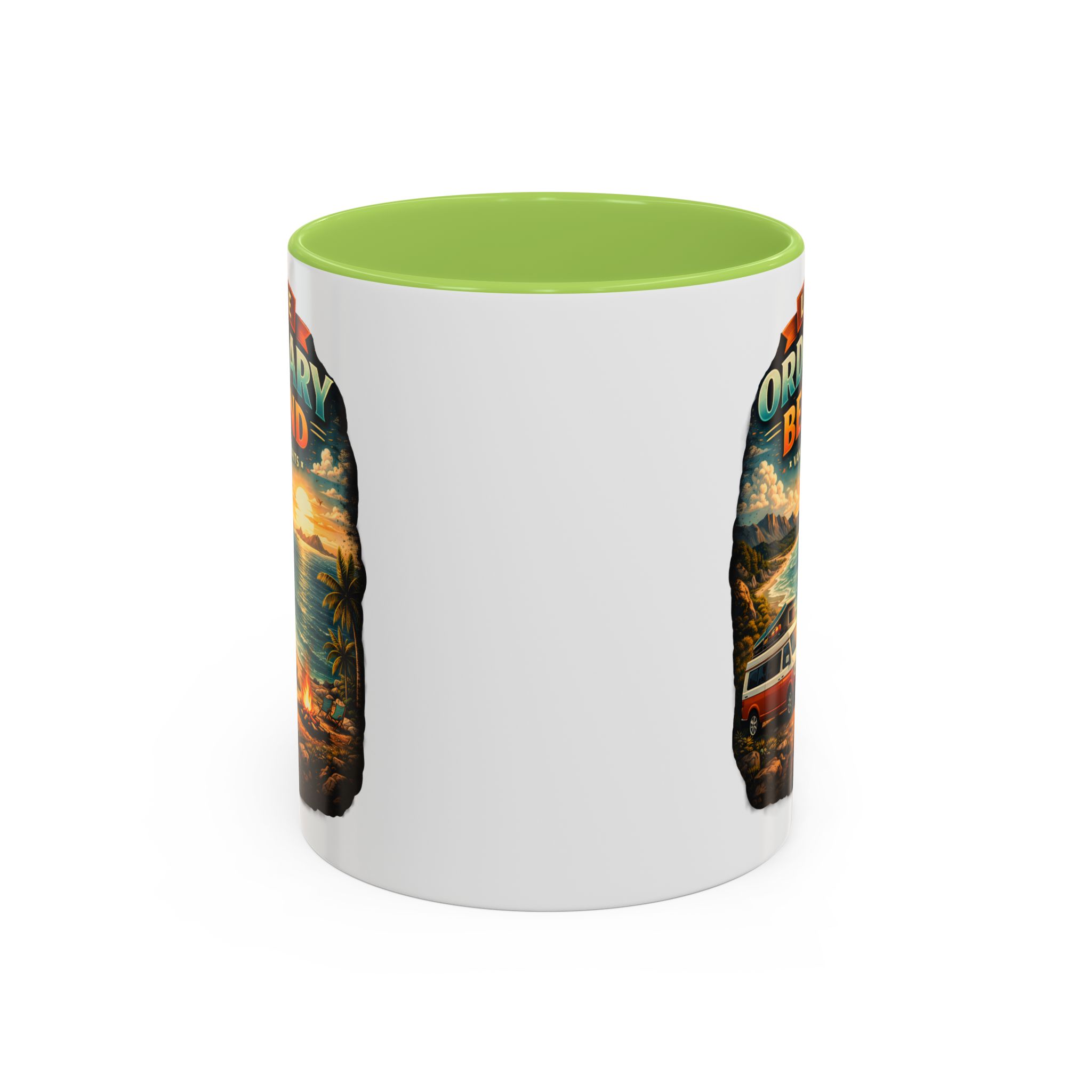 Accent Coffee Mug (11, 15oz) — "Leave Ordinary Behind" Design Scenic-Line