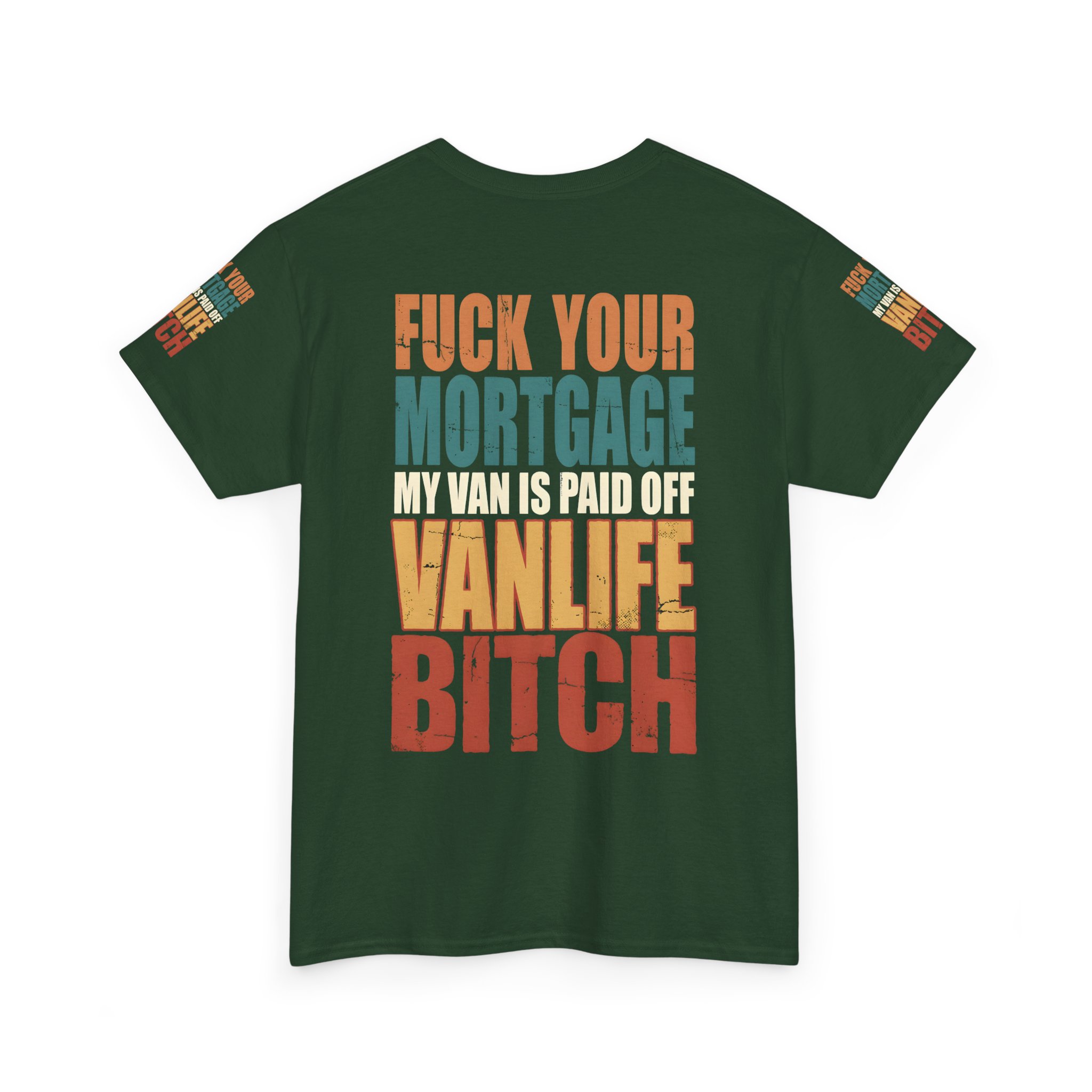 Unisex Heavy Cotton Tee — "Fuck Your Mortgage" Design F**K-Line