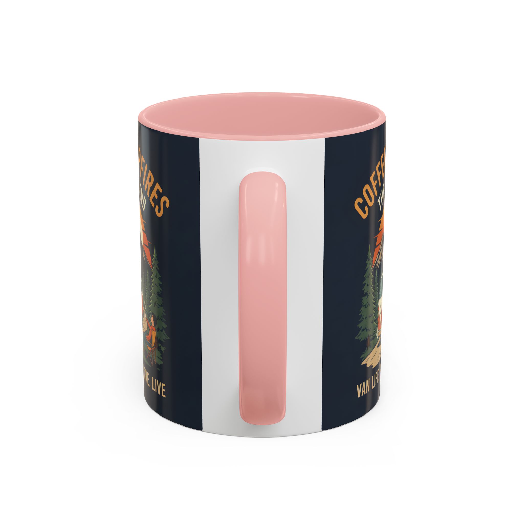 Accent Coffee Mug (11, 15oz) — "Coffee and campfires"