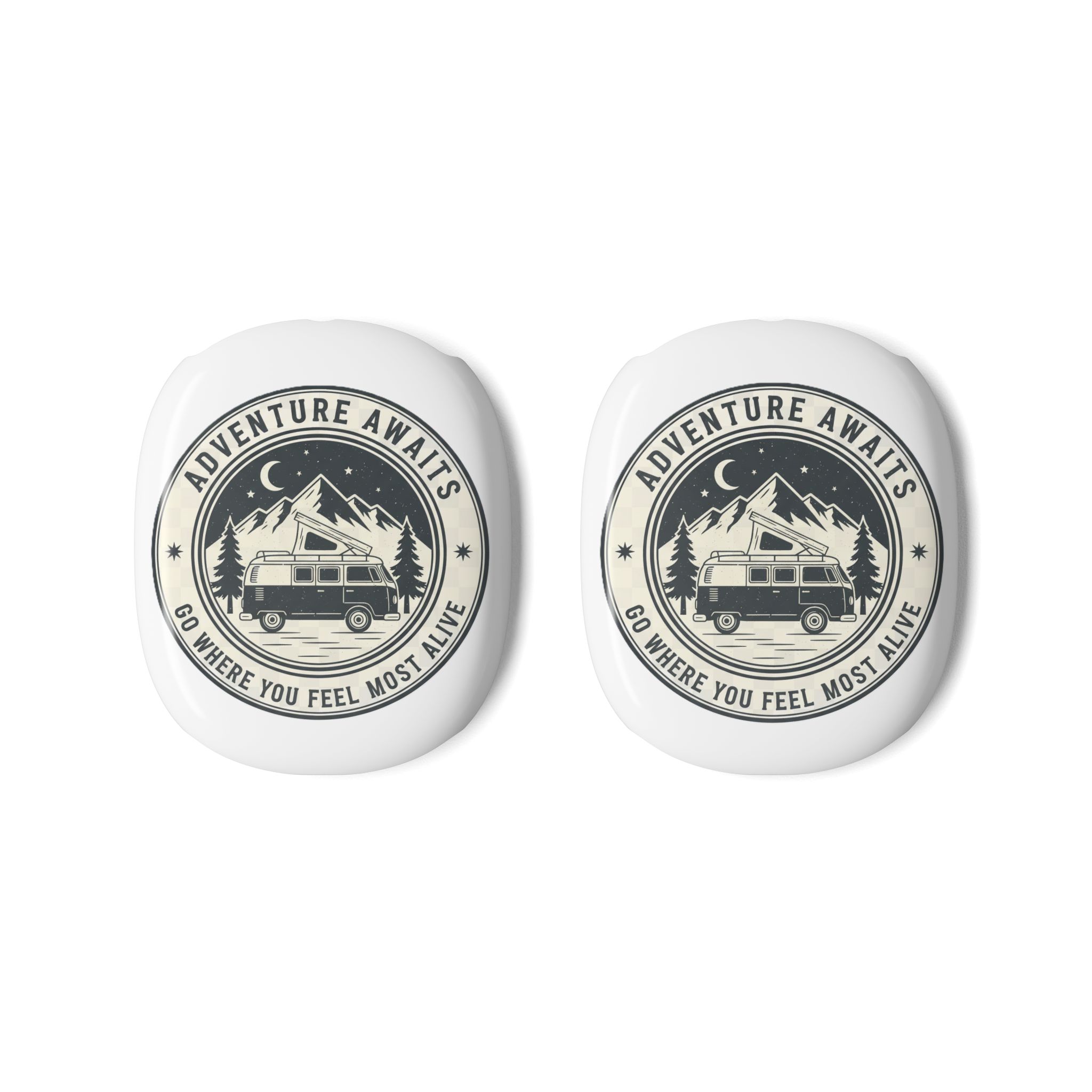 AirPod Max Case — "Adventure Awaits-Go Where You Feel Most Alive" Mountain Van Travel Design