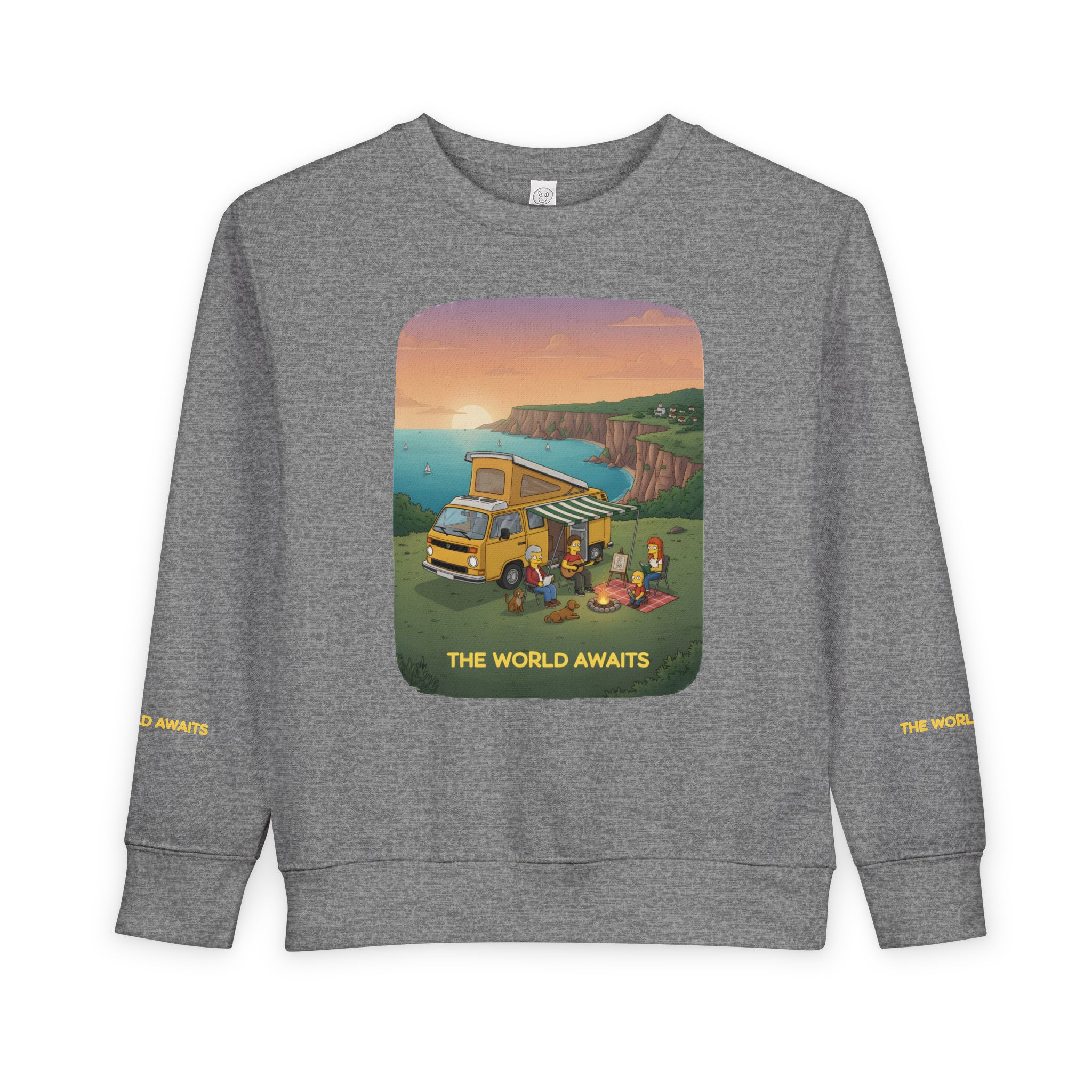 Toddler Sweatshirt - "The World Awaits" (Design Sitcom-Line)